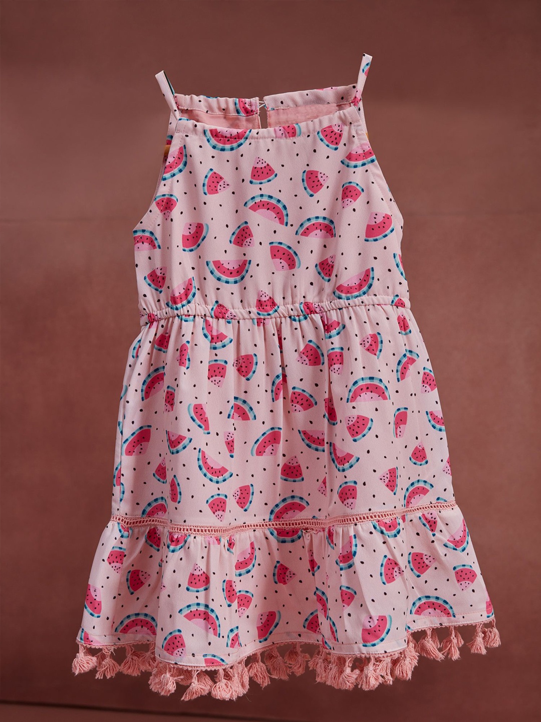 

KASYA Girls Abstract Printed Fit & Flare Dress, Pink