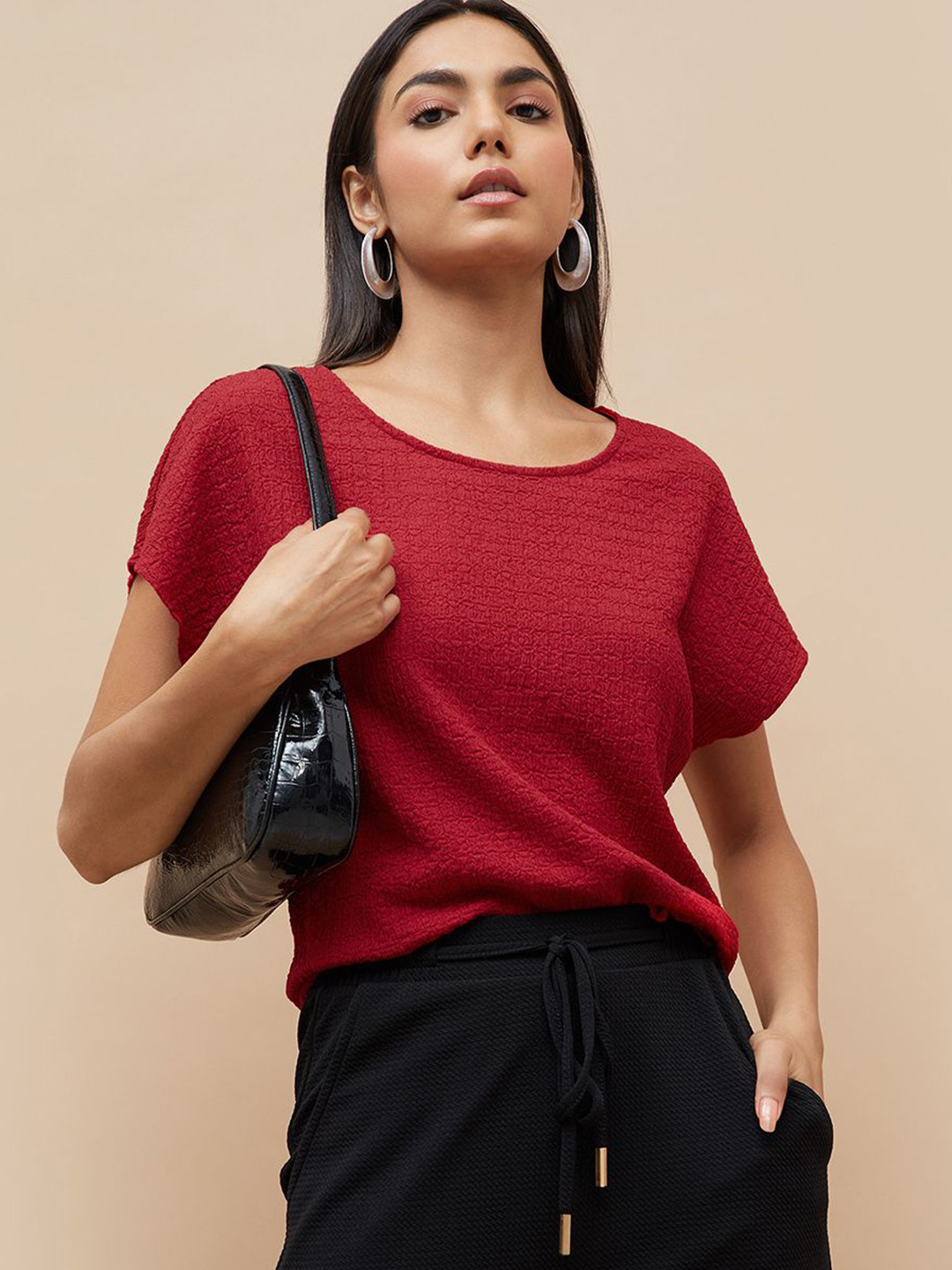 

CODE by Lifestyle Women Pockets T-shirt, Red