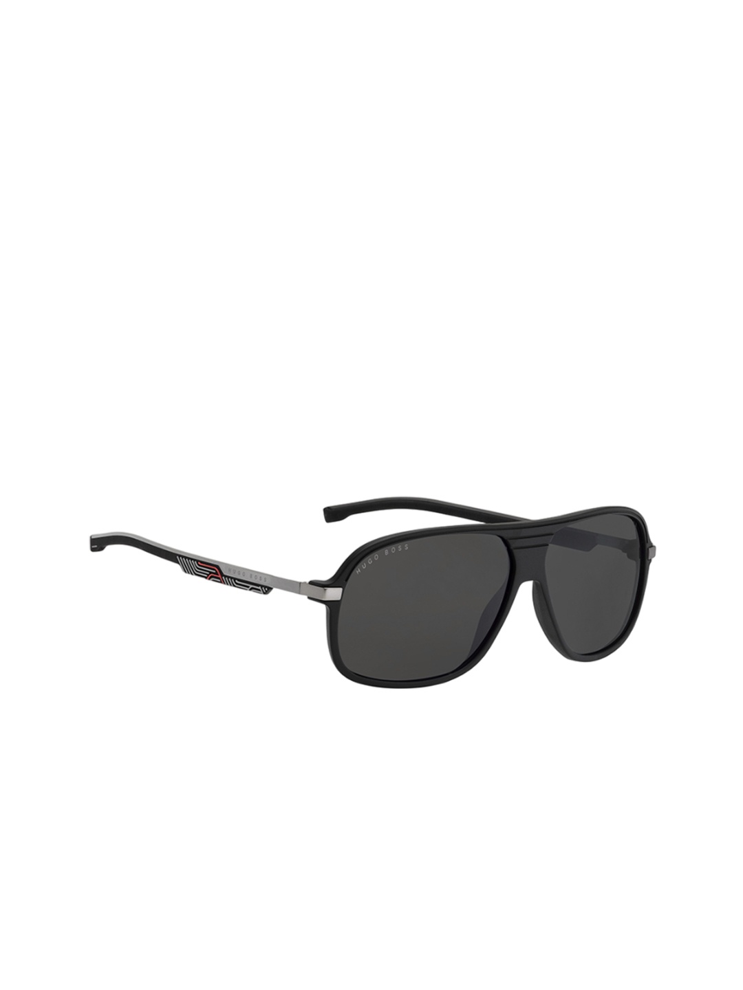 

HUGO Men Aviator Sunglasses with UV Protected Lens 203981TI763IR, Black