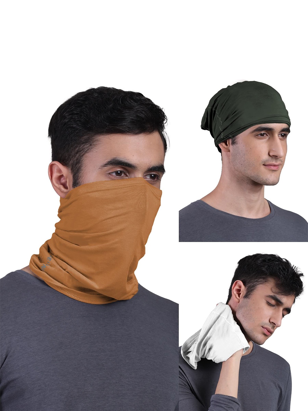 

FREECULTR Pack Of 3 Unisex Bandana Headband, Green