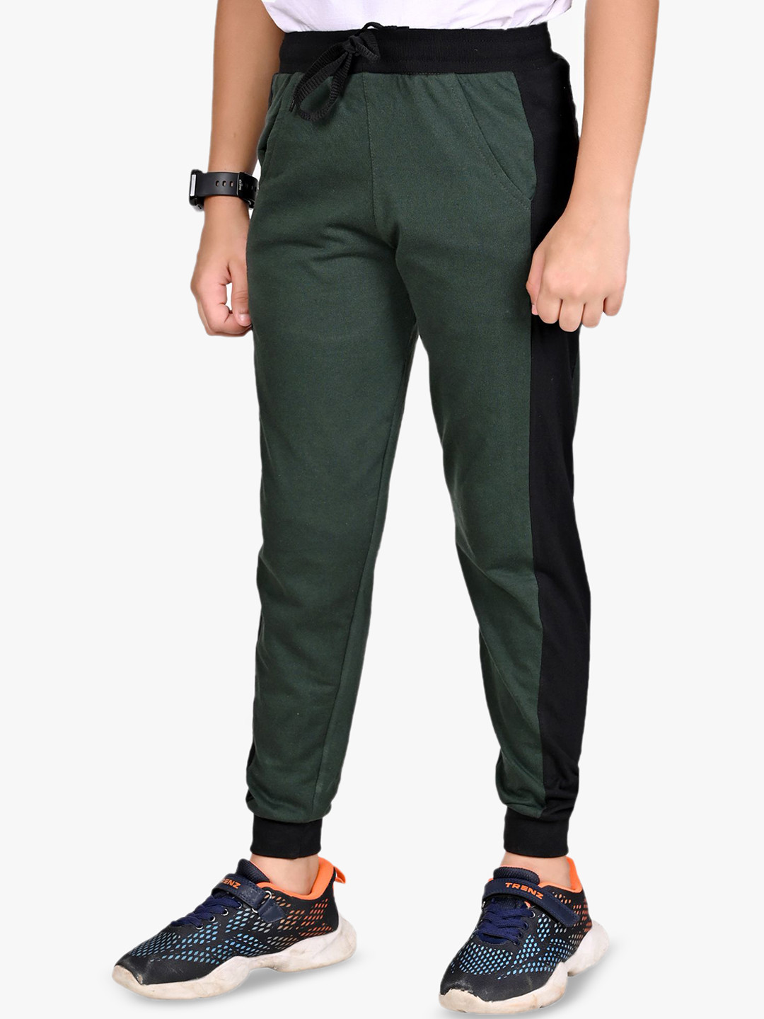 

BAESD Boys Regular Fit Cotton Joggers, Green