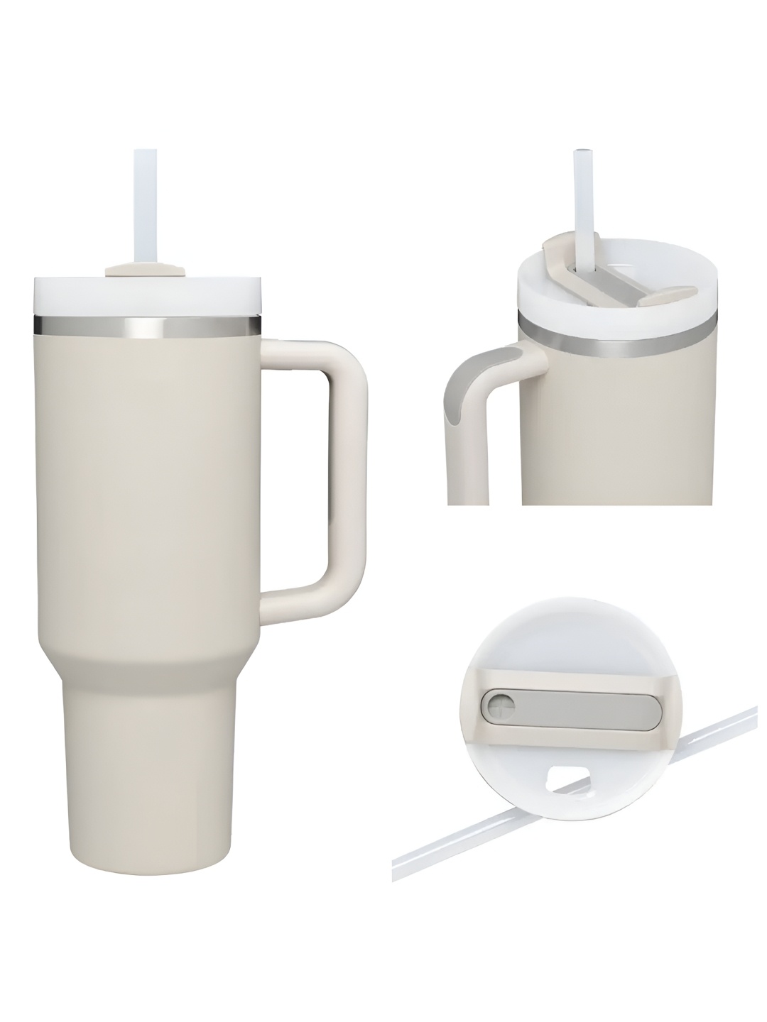 

DIAN Cream Coloured Stainless Steel Double Wall Vacuum Water Bottle 1.2L