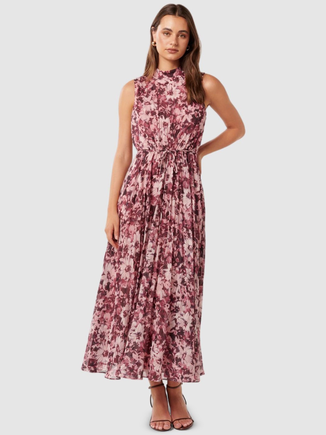 

Forever New aw24 Women Floral Print A-Line Midi Dress, Pink