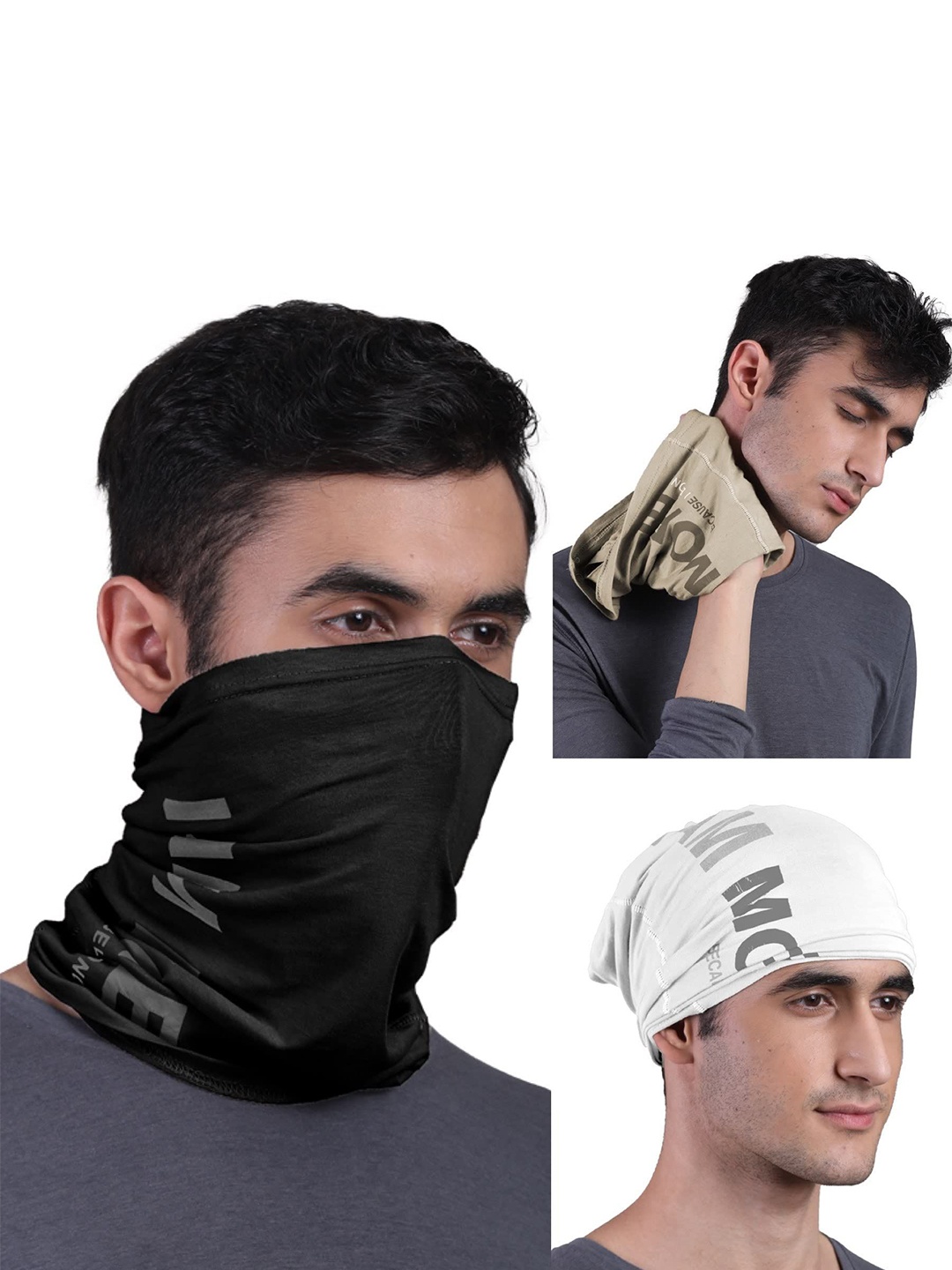 

FREECULTR Unisex Pack of 3 Bandana Headband, Black