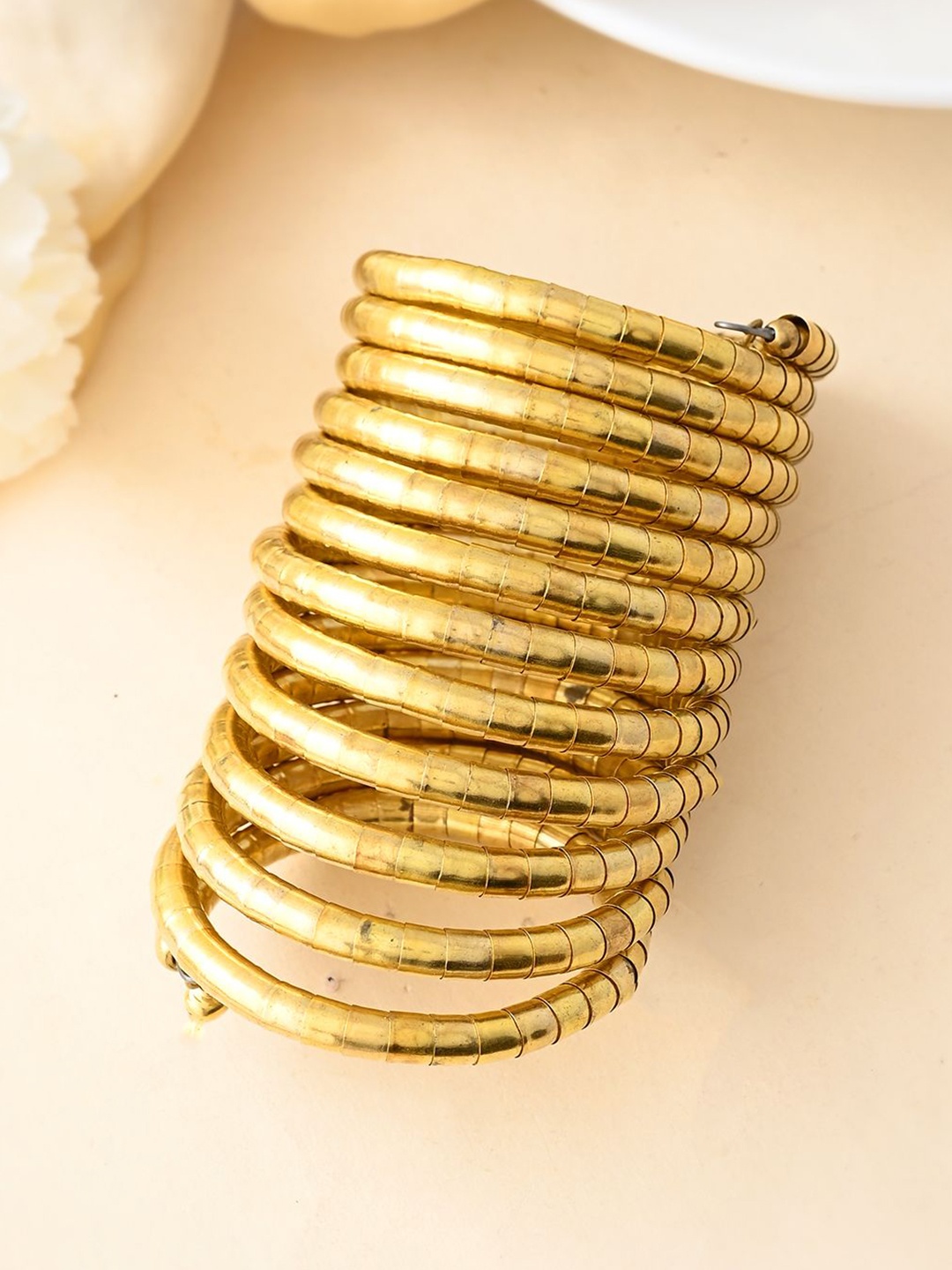 

Silvermerc Designs Gold-Plated Spiral Bangle
