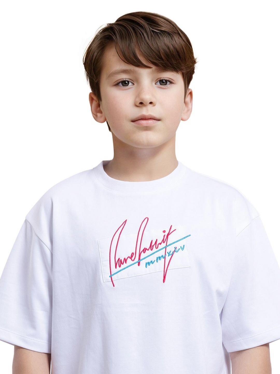 

Rare Ones Boys Embroidered Signature T-Shirt, White