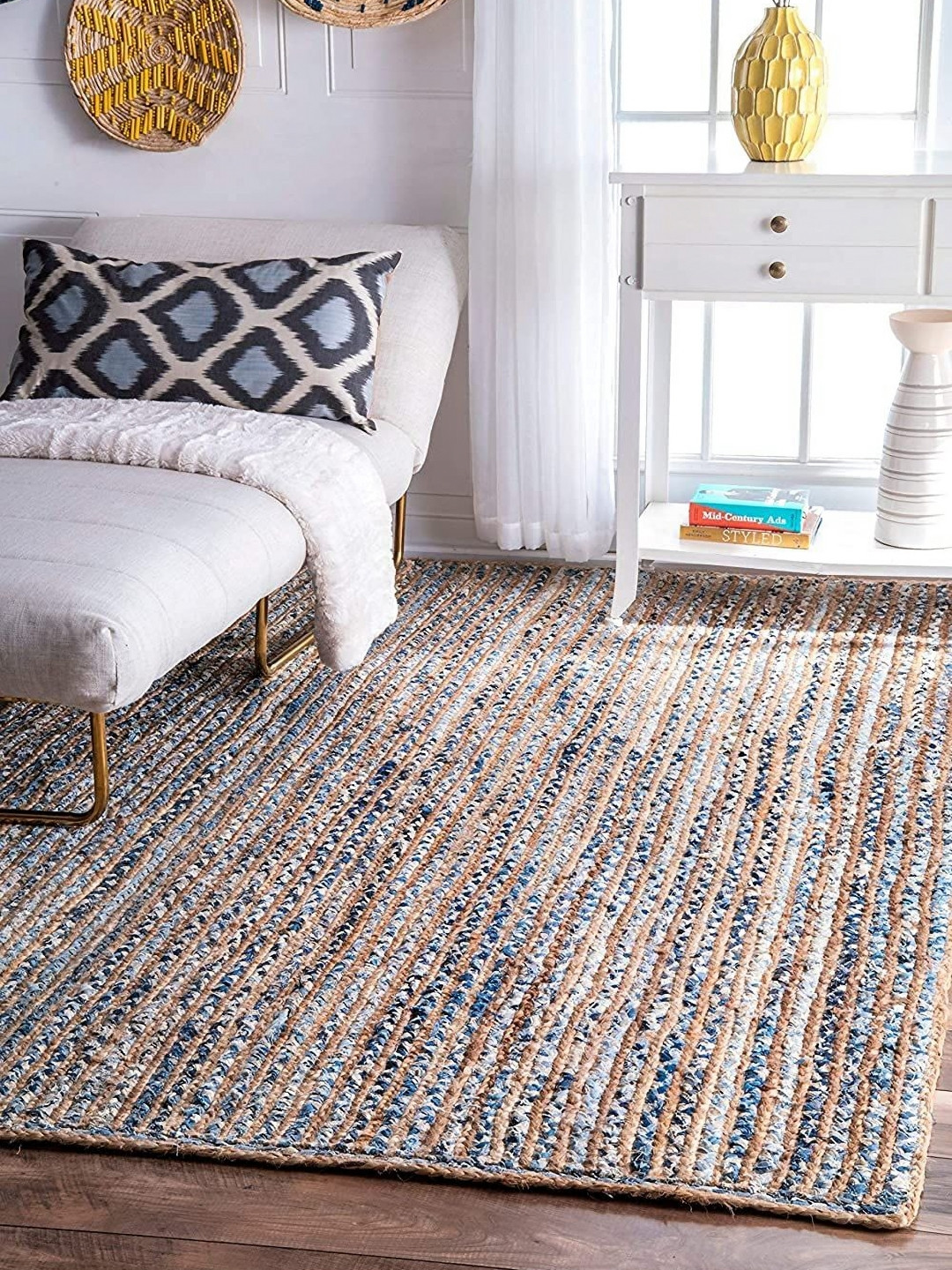 

Banchmark Home Furnishings Beige Abstract Handmade Woollen Carpet