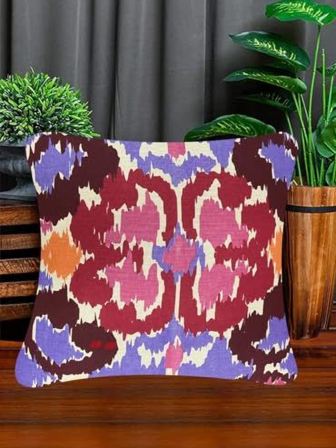 

SAJAVAT Purple Floral Square Cushion Covers