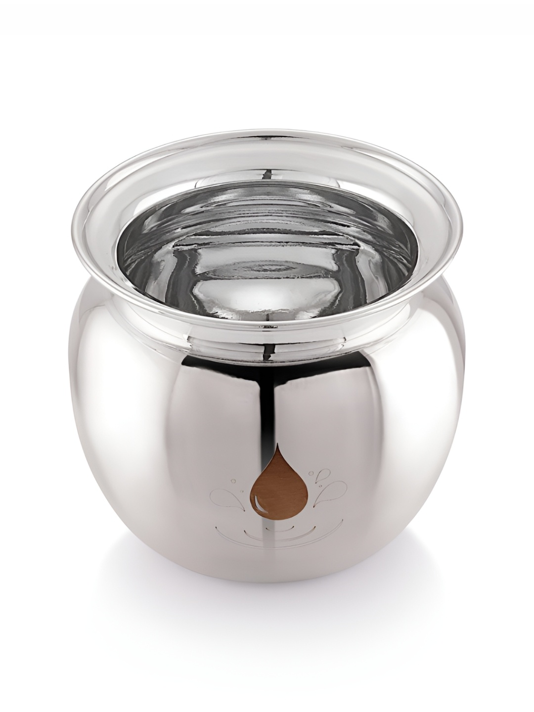 

MUKTI Glossy Stainless Steel Nivedyam Pooja Essentials Lota - 600ml, Silver