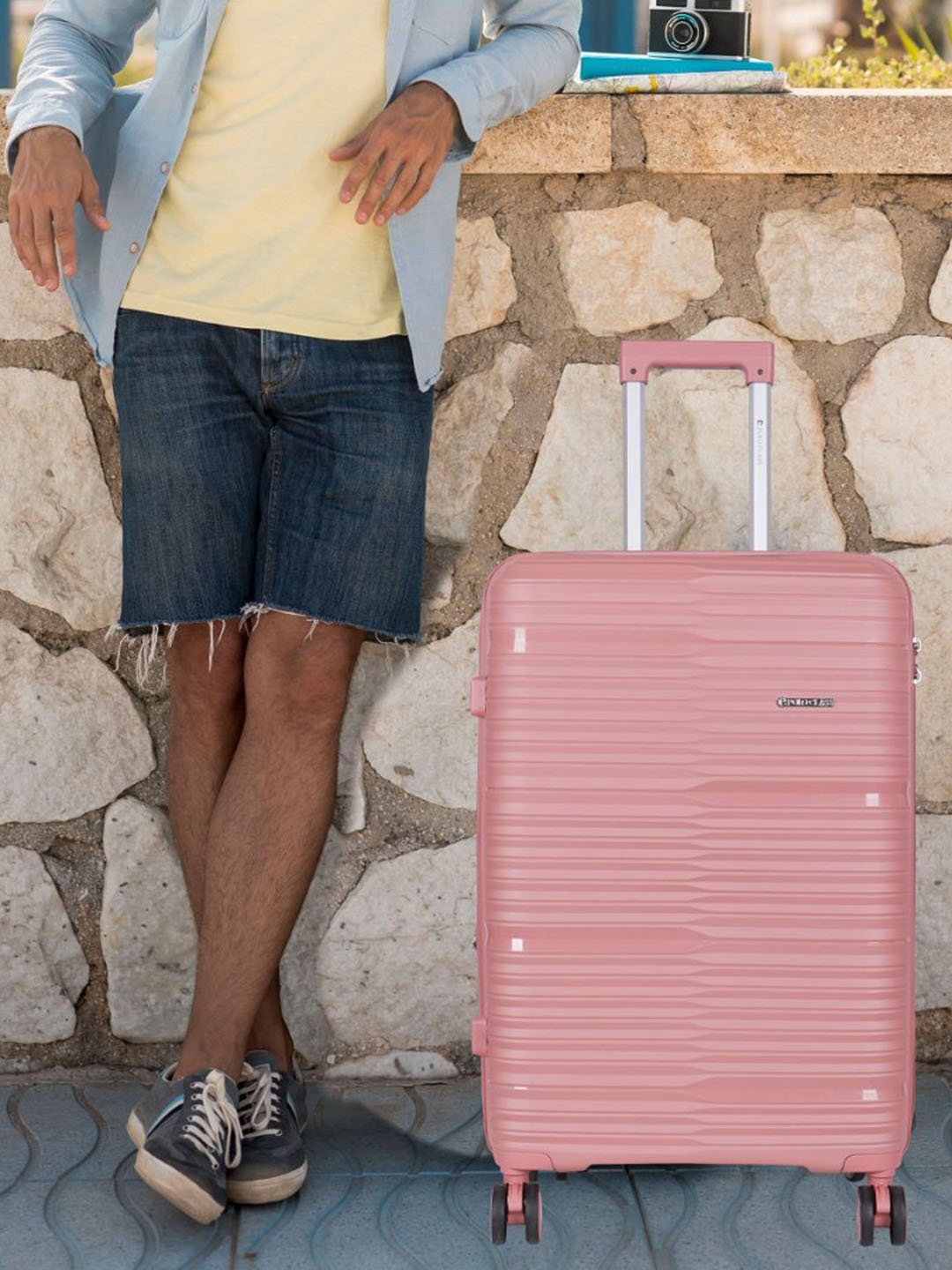 

Polo Class Unisex Crown Series Textured Hard-Sided Medium Trolley Bag, Pink