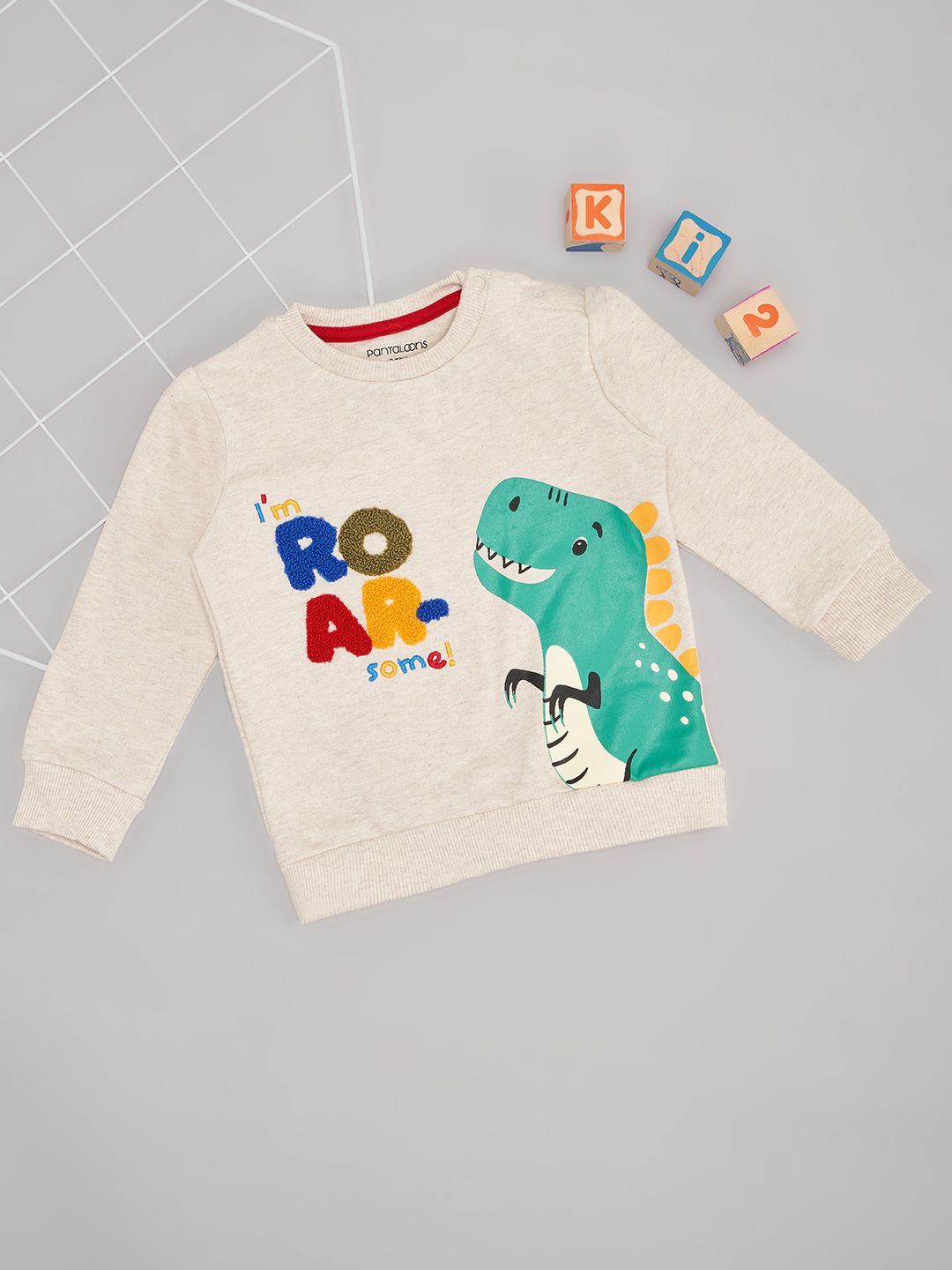 

Pantaloons Baby Boys Graphic Printed Sweatshirt, Off white