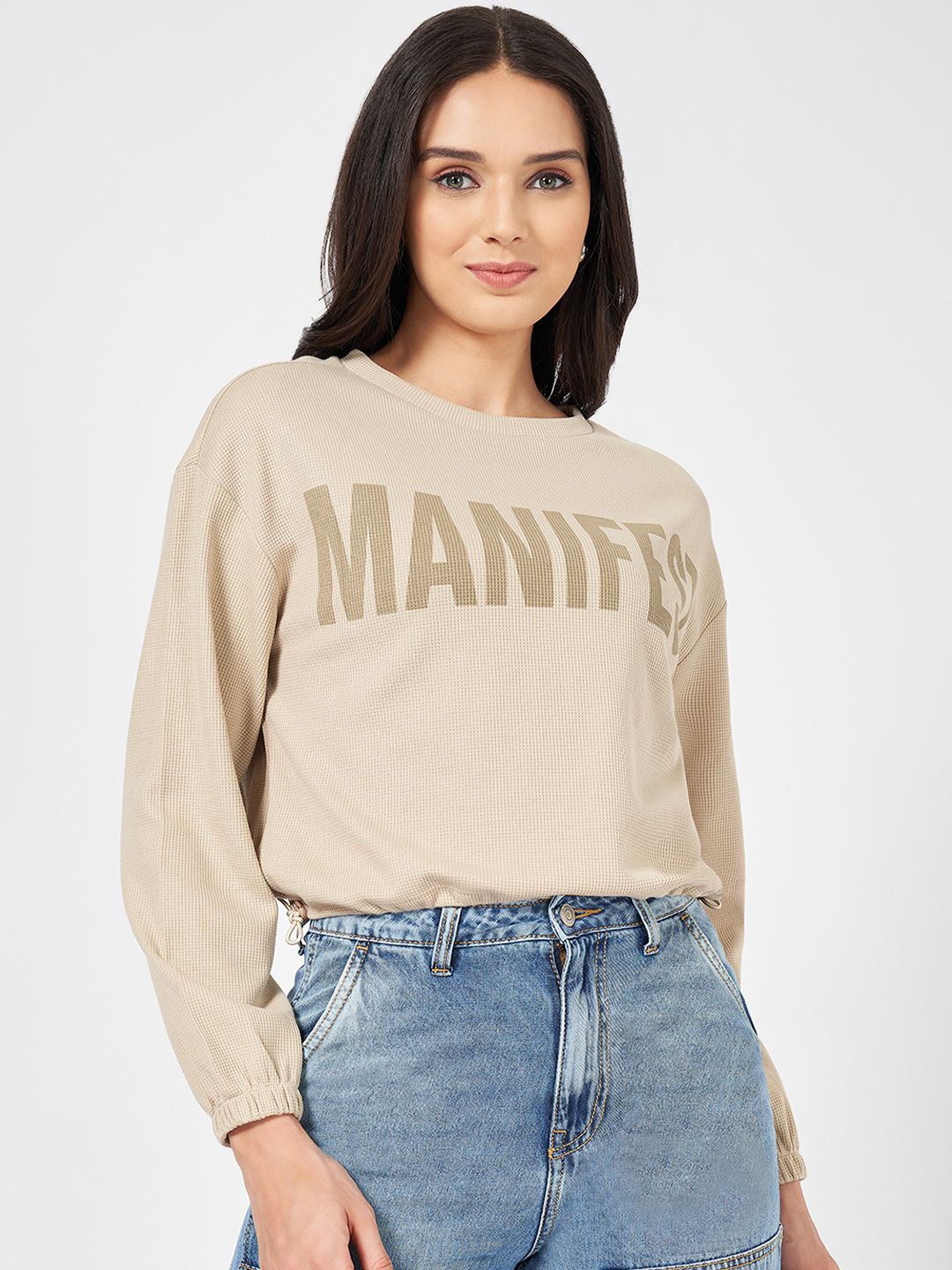 

People Womens winter Sweatshirt, Off white