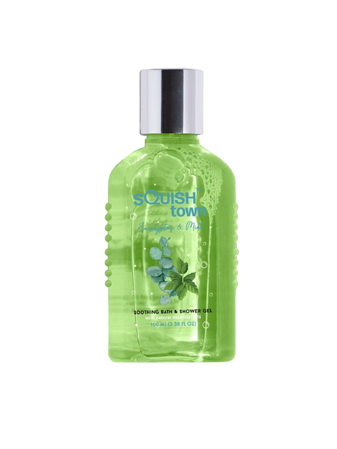 

Squish town Eucalyptus & Mint Soothing Aromatherapy Bath & Shower Gel - 100ml, Green