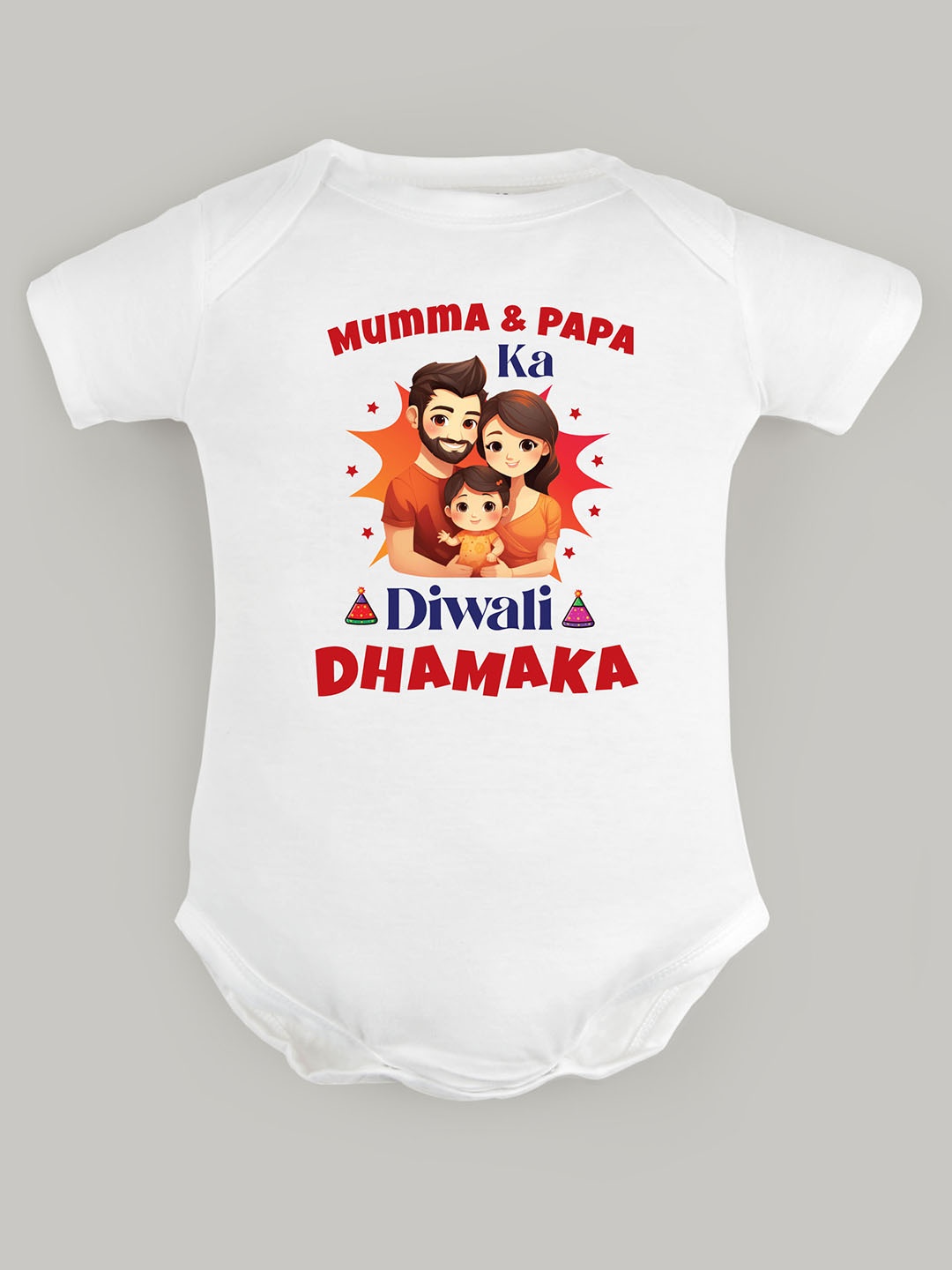 

FFLIRTYGO Kids Printed Cotton Bodysuit, White