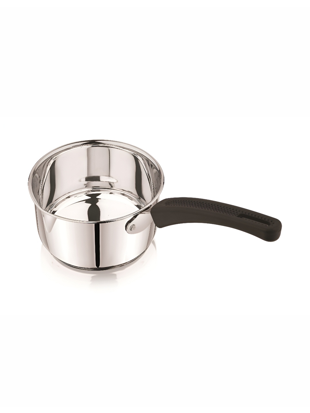 

MUKTI Silver-Toned Dishwasher Safe Stainless Steel Sauce Pan With Lid