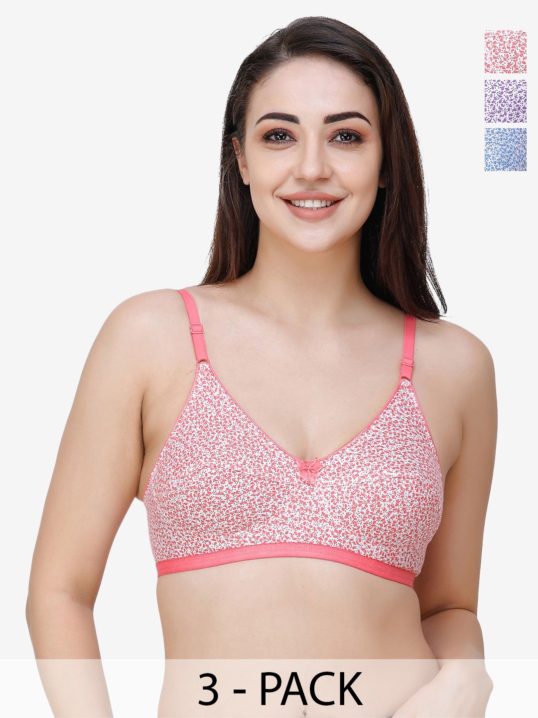 

Docare Women Floral Full Coverage Bra, Red
