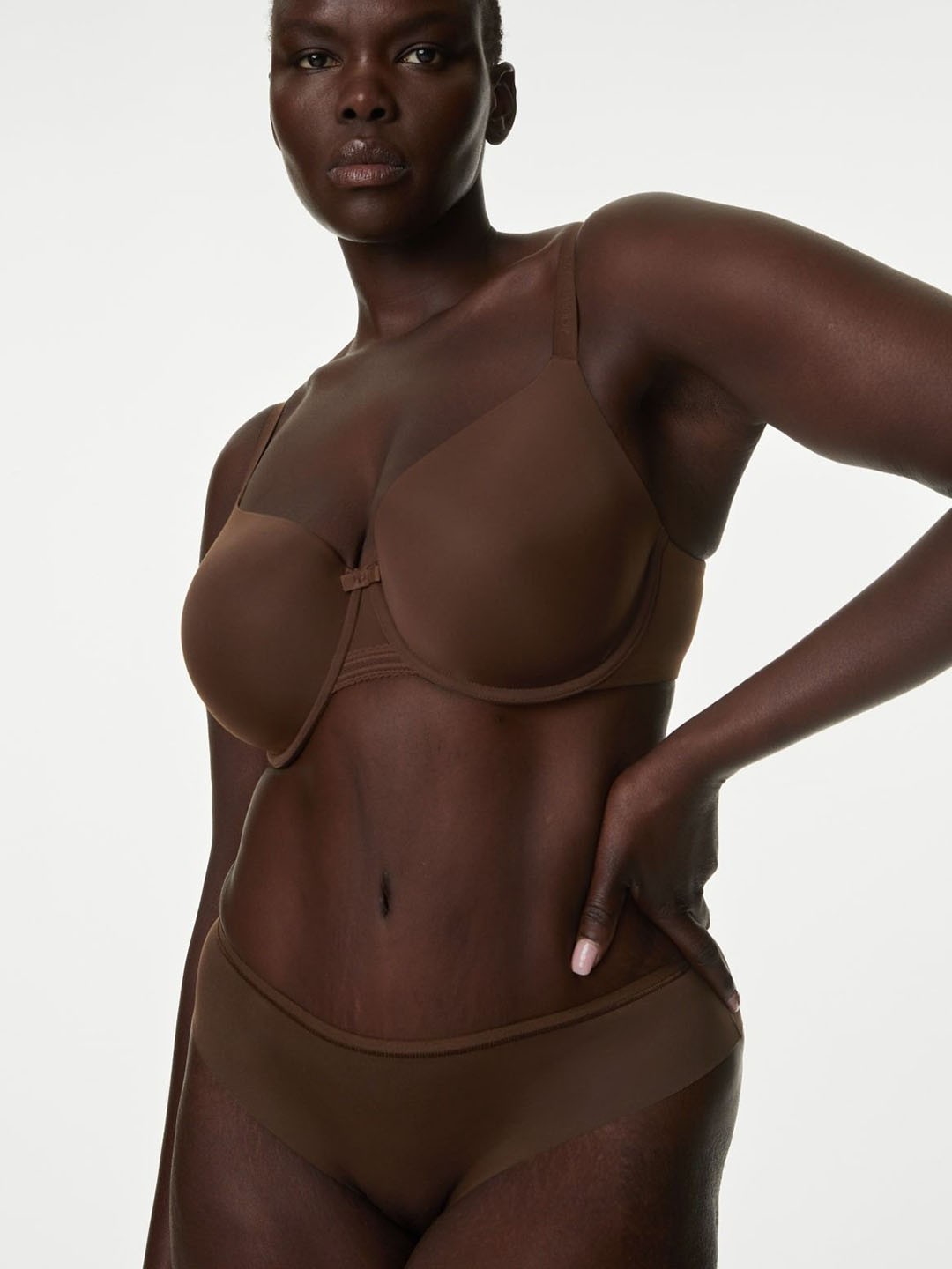 

Marks & Spencer Women Pack Of 3 Low-Rise Basic Brief T614053BRICH QUARTZ, Brown