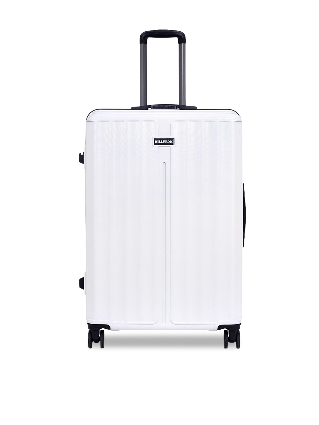 

Killer Unisex Set Of 2 Textured Hard Sided Trolly Bags, Off white
