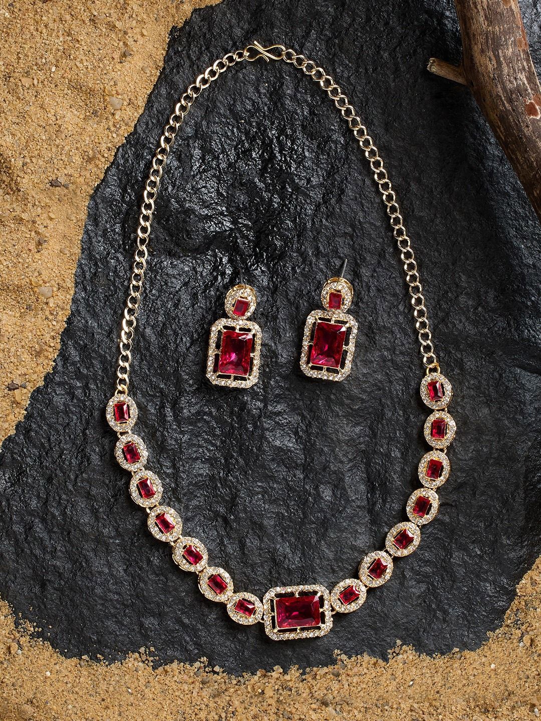 

AMI Gold-Plated Austrian Diamond-Studded Jewellery Set