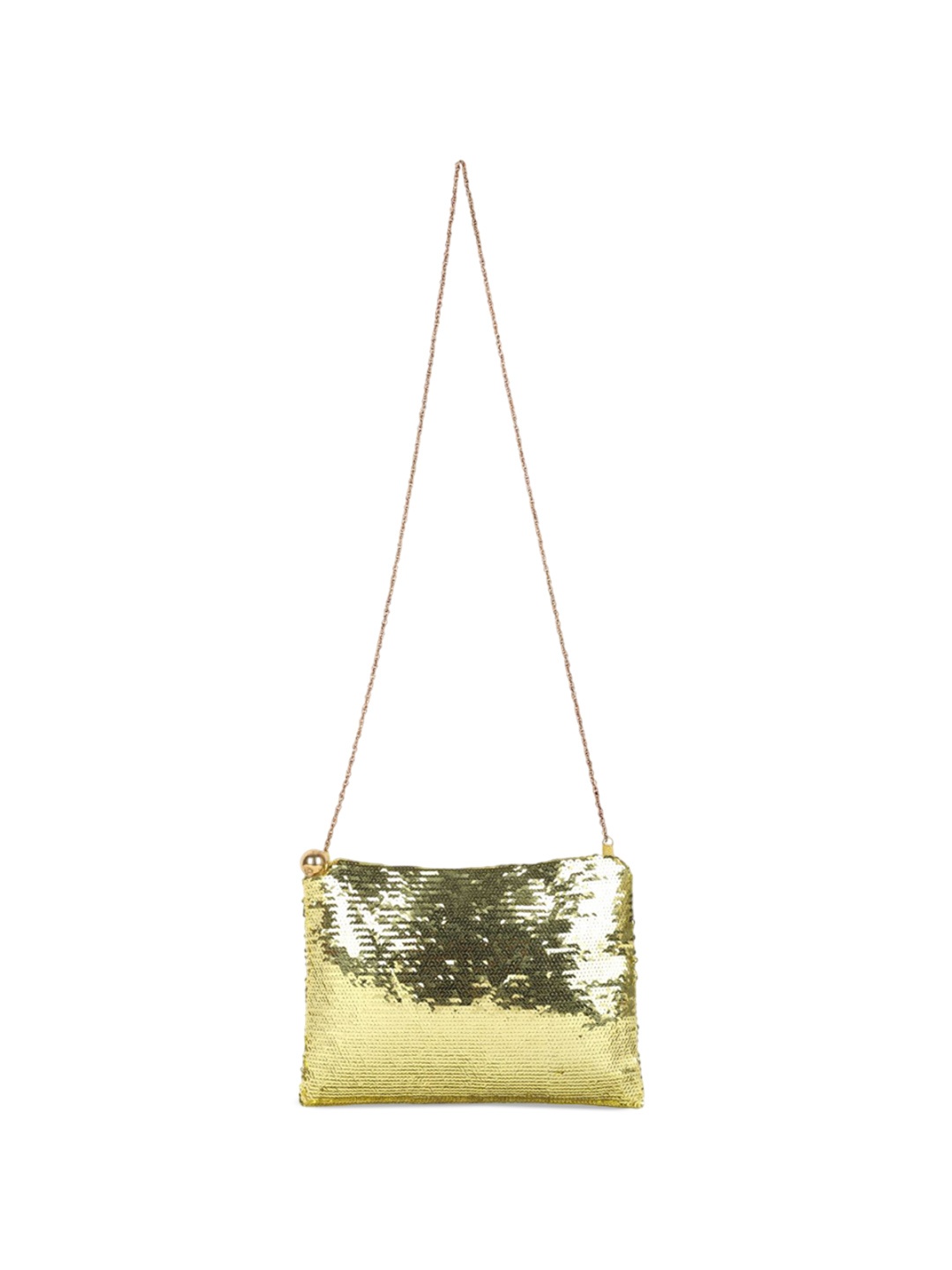 

Rediscover Fashion Women Embellished Structured Sling Bag, Beige