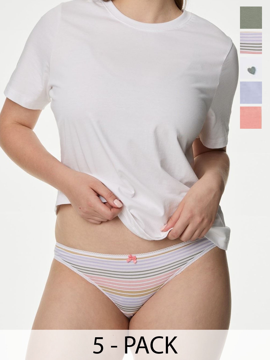 

Marks & Spencer womens Pack Of 5 Bikini Brief, White
