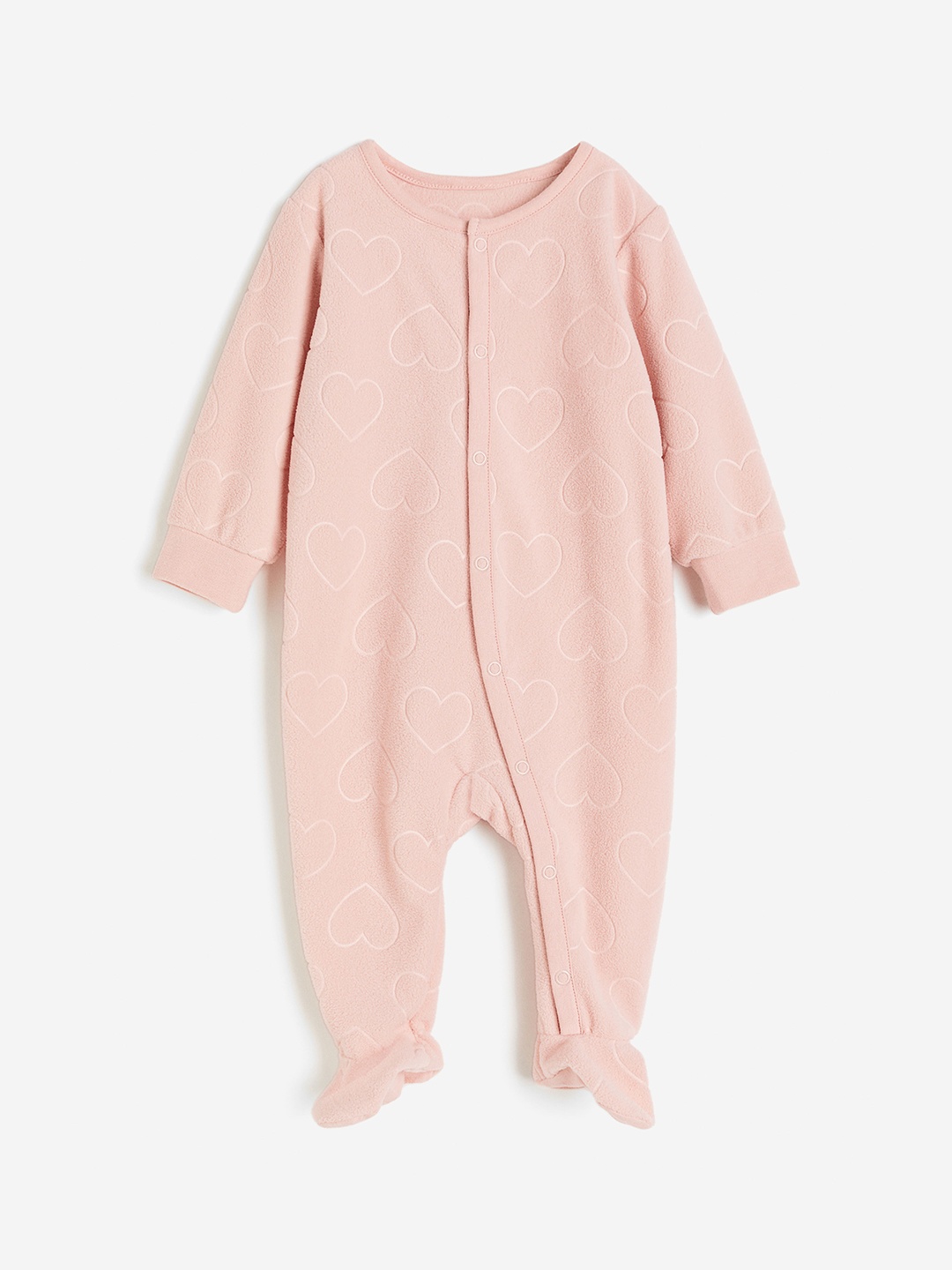 

H&M Infant Boys Round Neck Sleepsuit, Pink