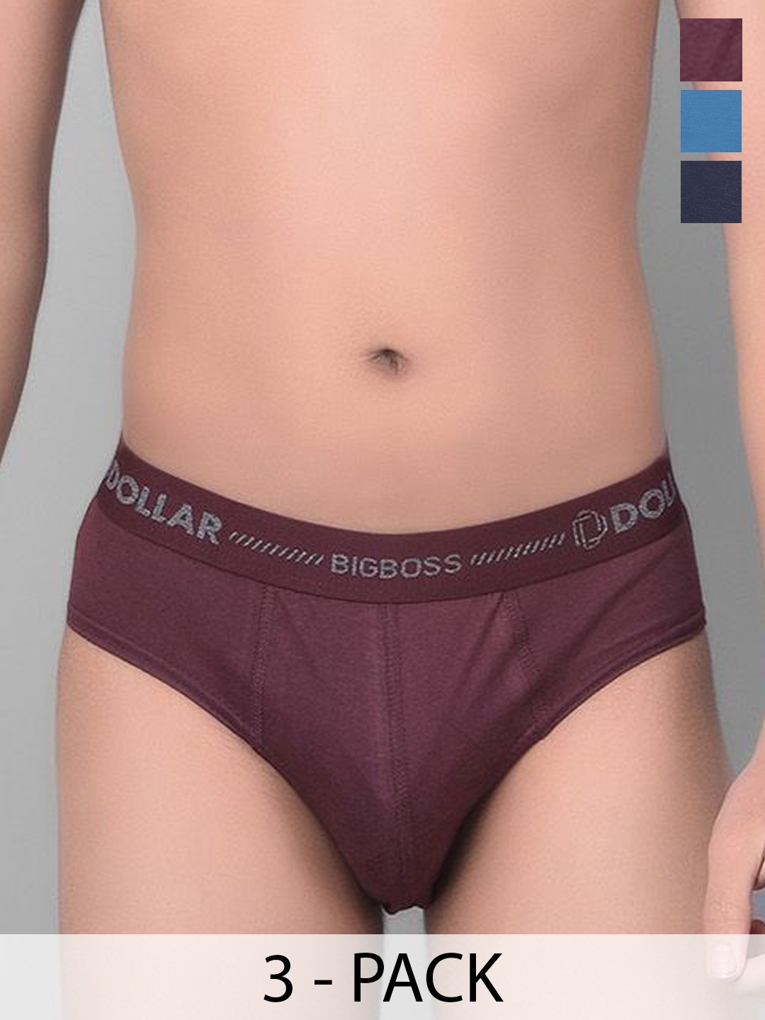 

Dollar Bigboss Boys Pack Of 3 Assorted Basic Cotton Briefs-MBKBR-01-BBTOP-PO3-CO5-Assorted