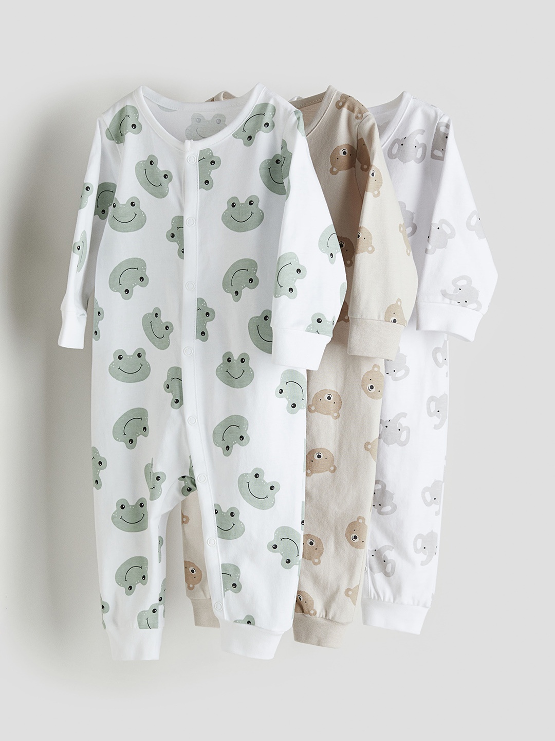 

H&M 3-Pack Cotton Pyjamas, White