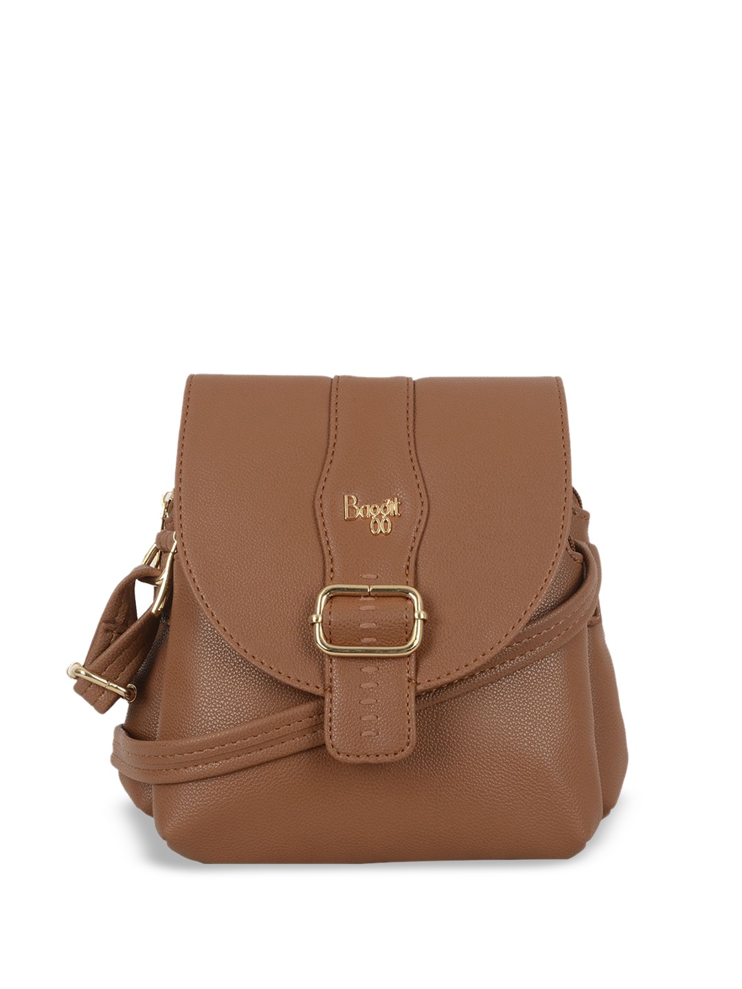 

Baggit Women Textured Structured Sling Bag, Brown