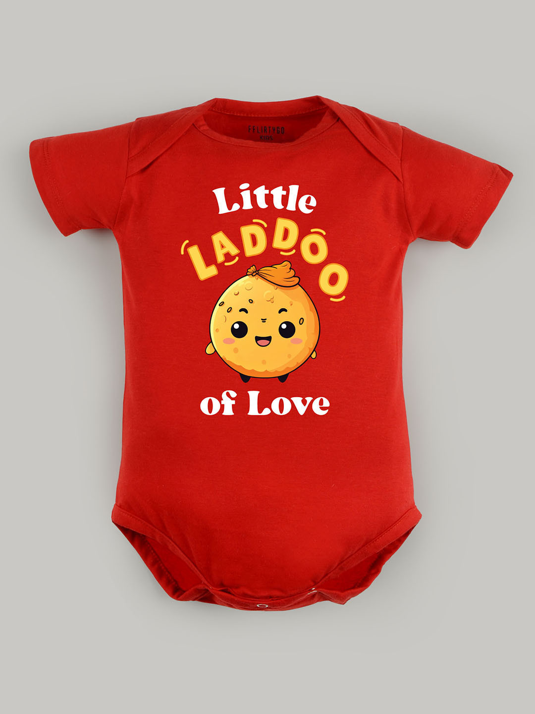 

FFLIRTYGO Infants Printed Pure Cotton Bodysuit, Red