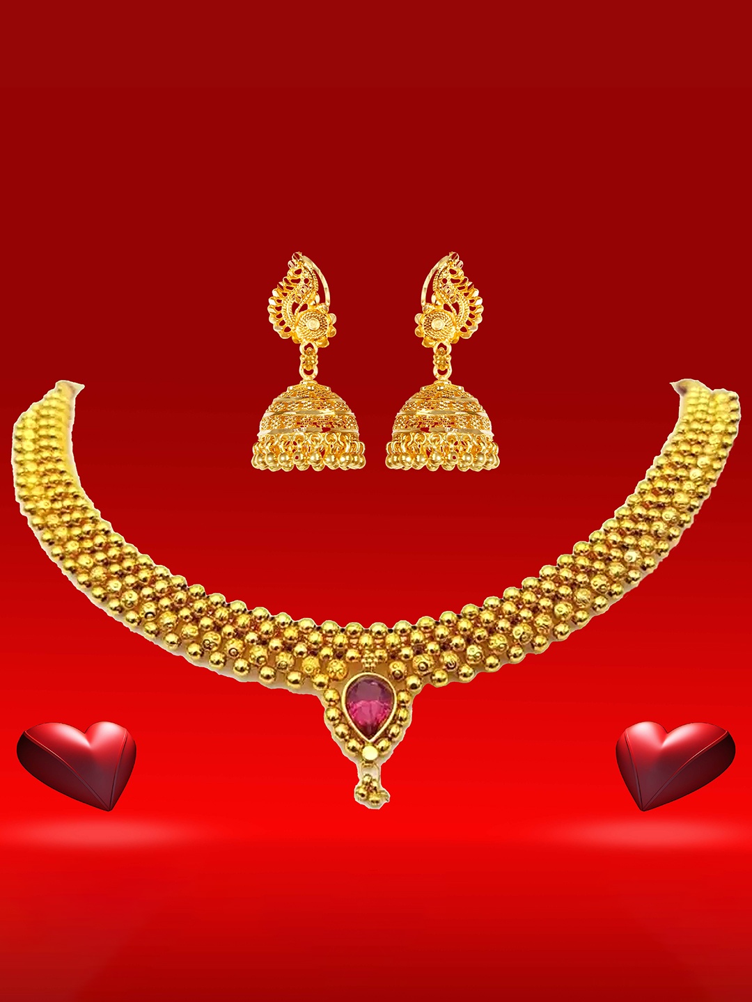 

Heer Collection Gold-Plated Jewellery Set