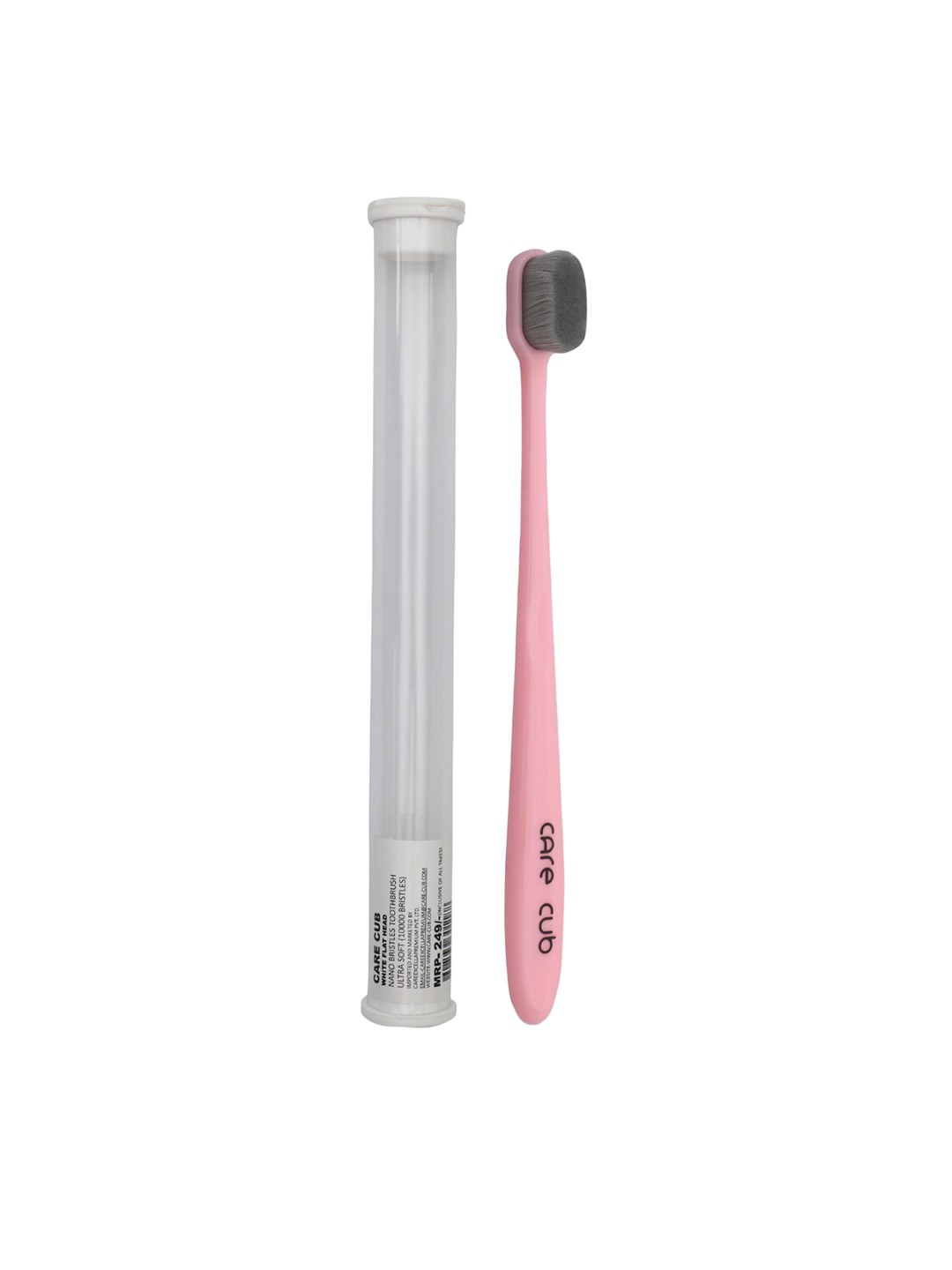 

CARE CUB Flat Ultra Soft-Bristles Sensitive-Gum Toothbrush, Pink
