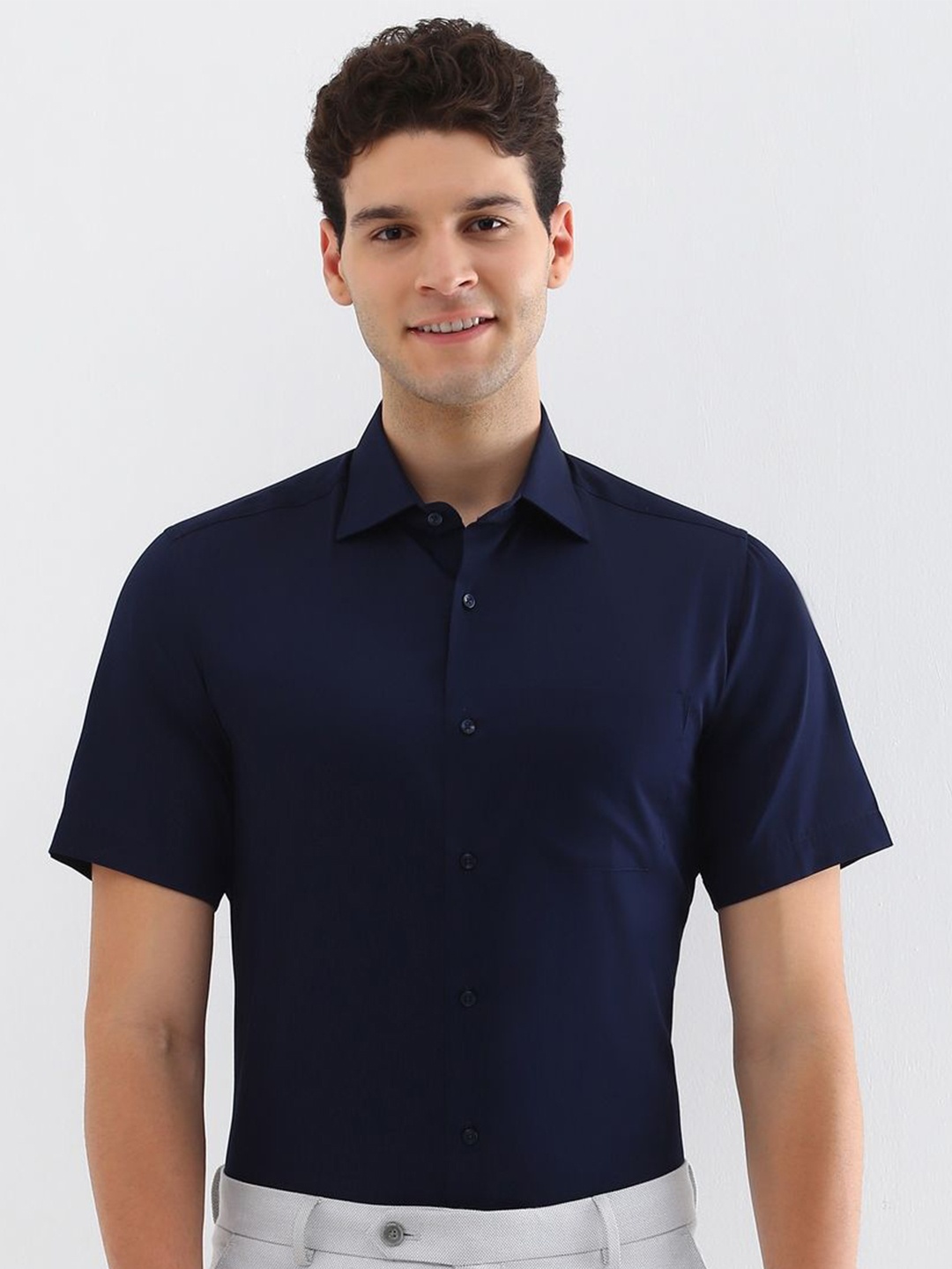 

Allen Solly Sport Men Opaque Formal Shirt, Navy blue