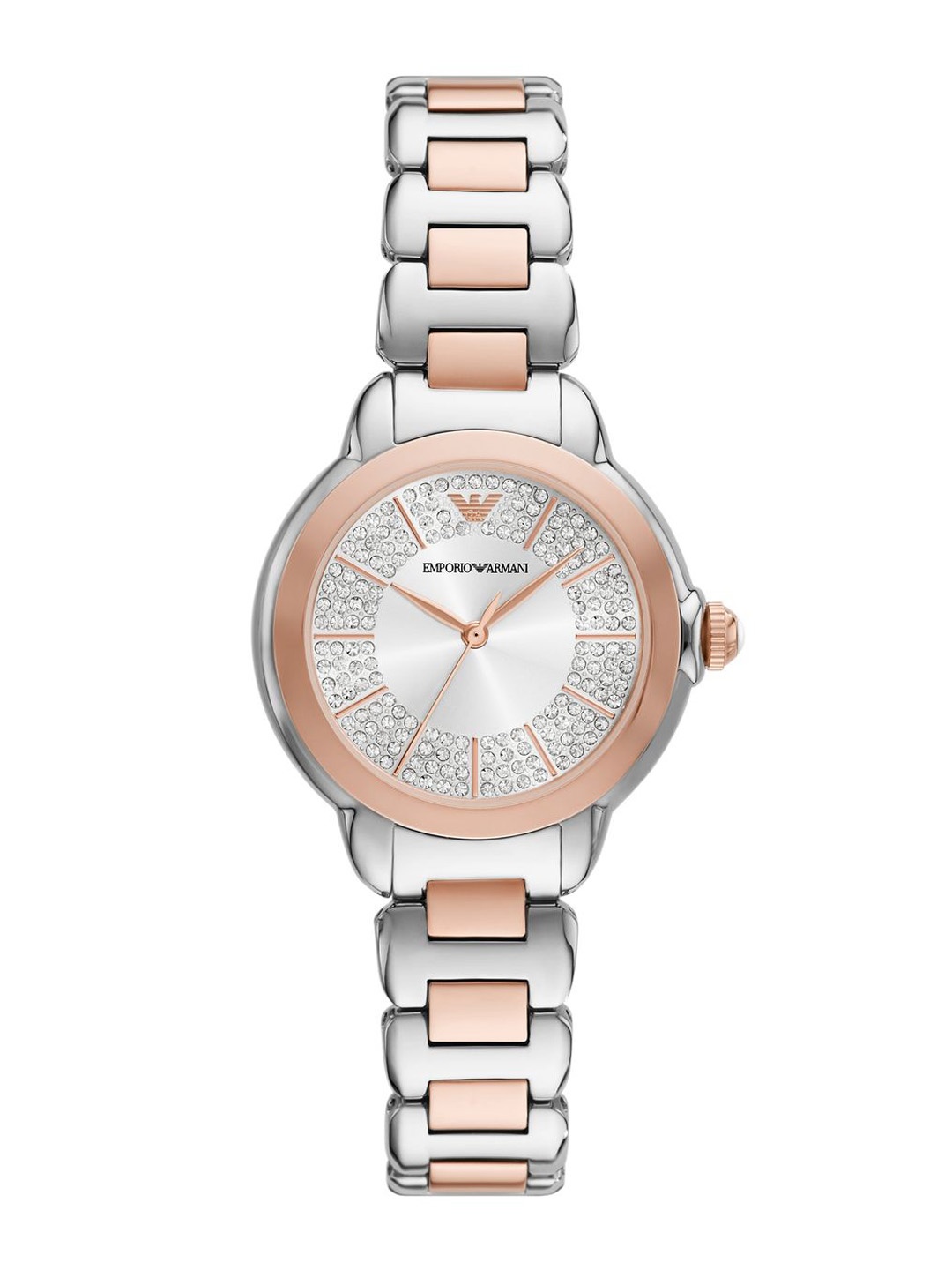 

Emporio Armani Women Embellished Dial & Stainless Steel Straps Analogue Watch AK_AR11643, Rose gold