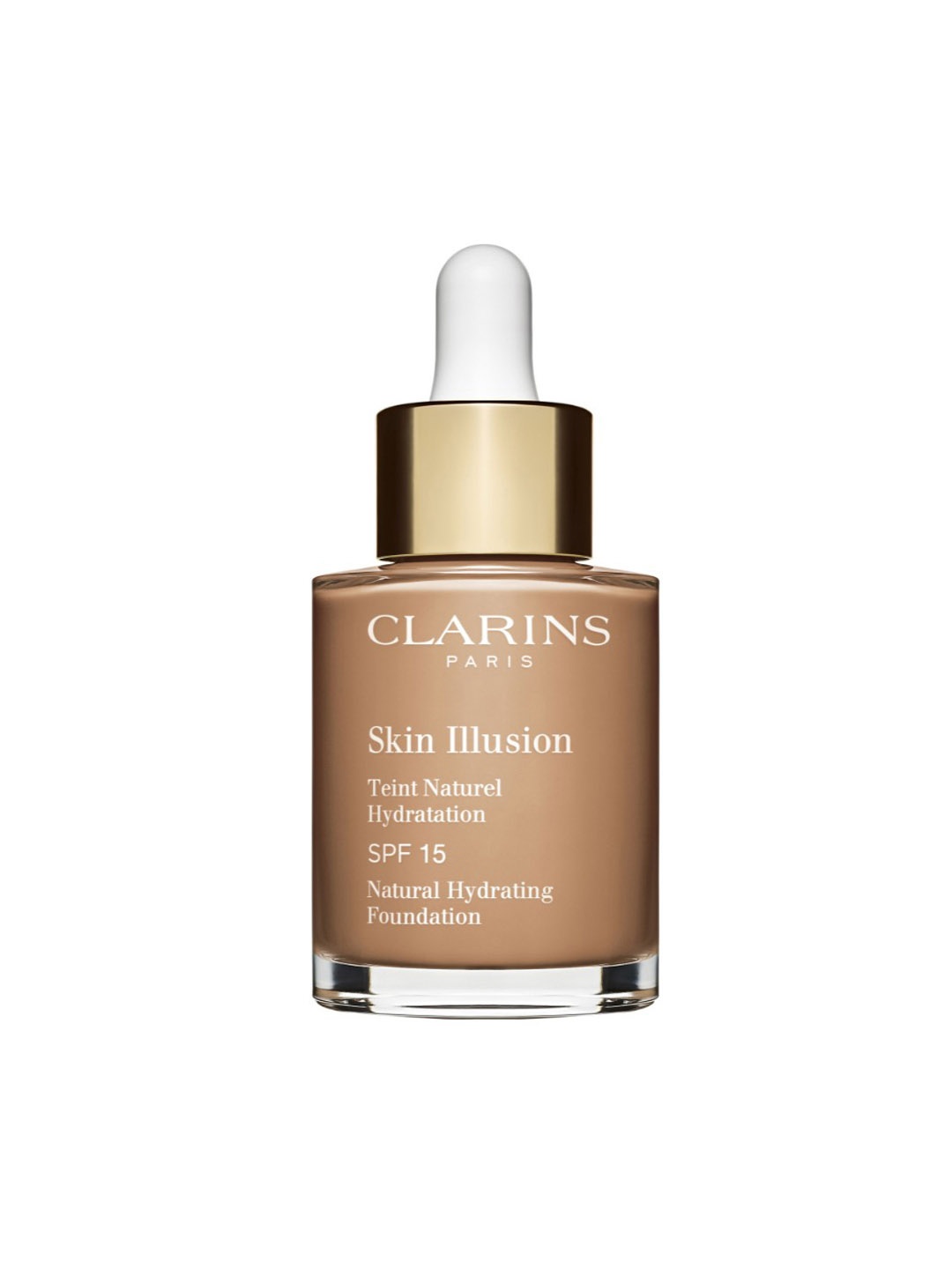 

CLARINS Skin Illusion SPF 15 Natural Hydrating Liquid Foundation 30ml - Amber 112C, Brown