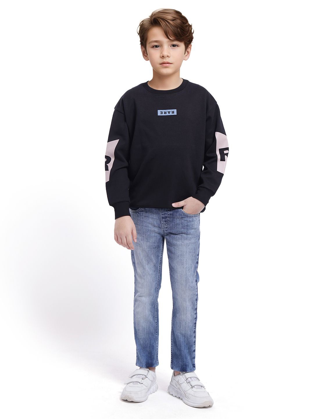 

Rare Ones Boys Digital Print Sweatshirt, Black