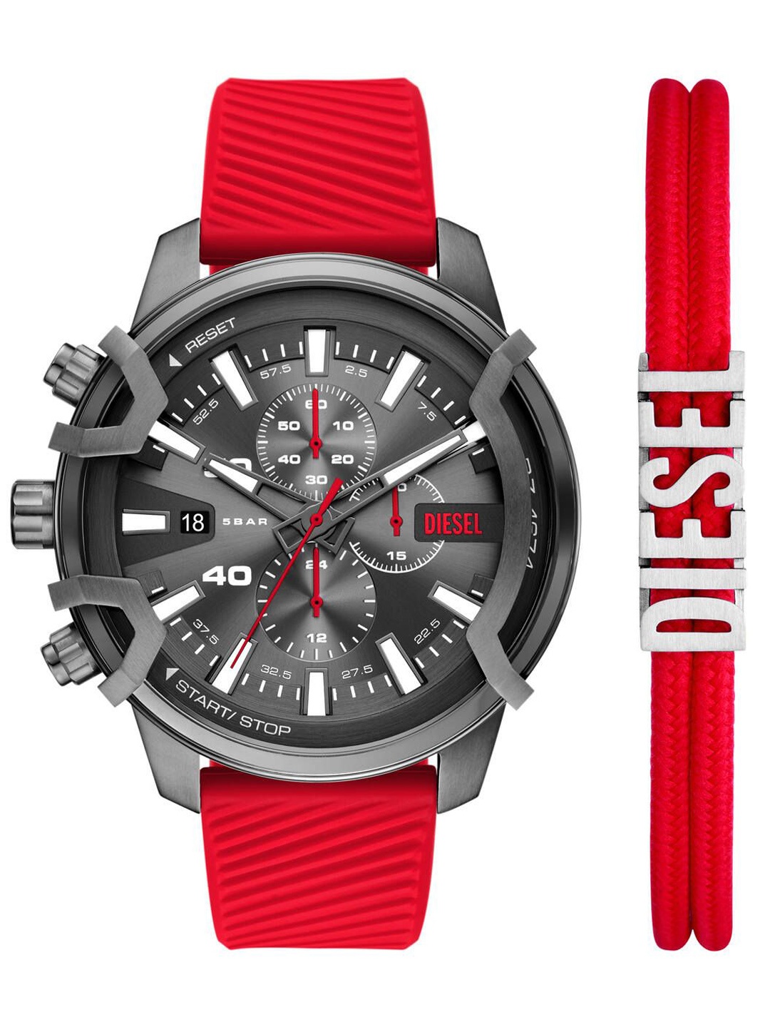 

DIESEL Mens wrist Analogue Watch, Red