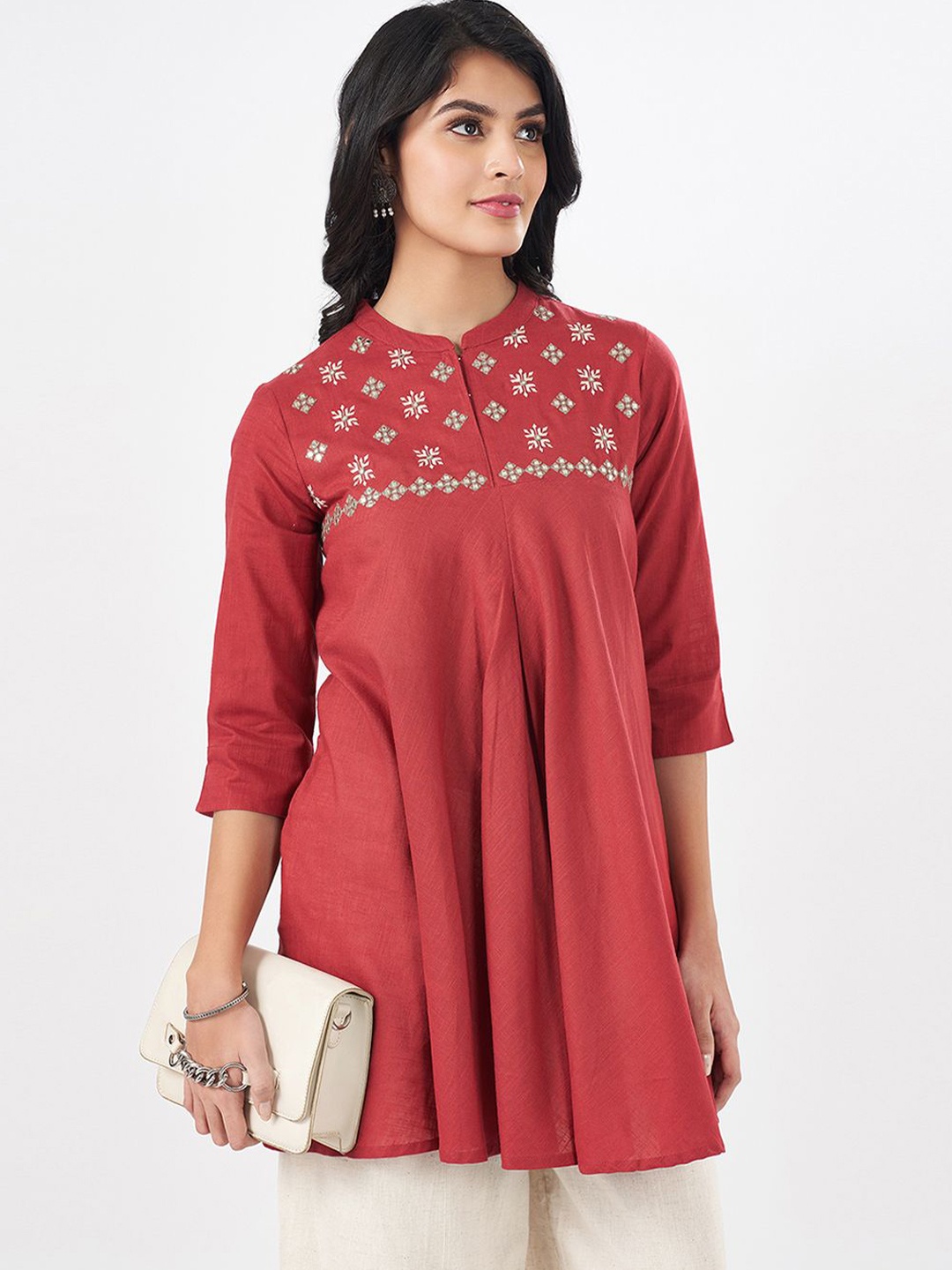 

RANGMANCH BY PANTALOONS Womens Tunic, Red