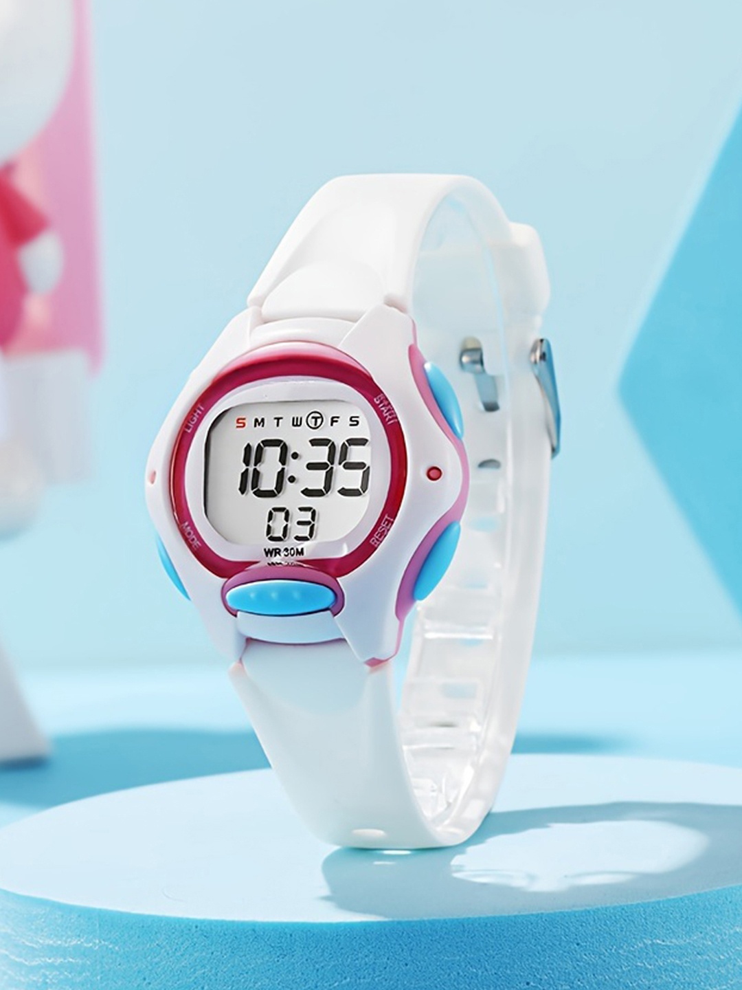 

Shocknshop Unisex Kids Dial & Straps Digital Multi Function Watch 330 White