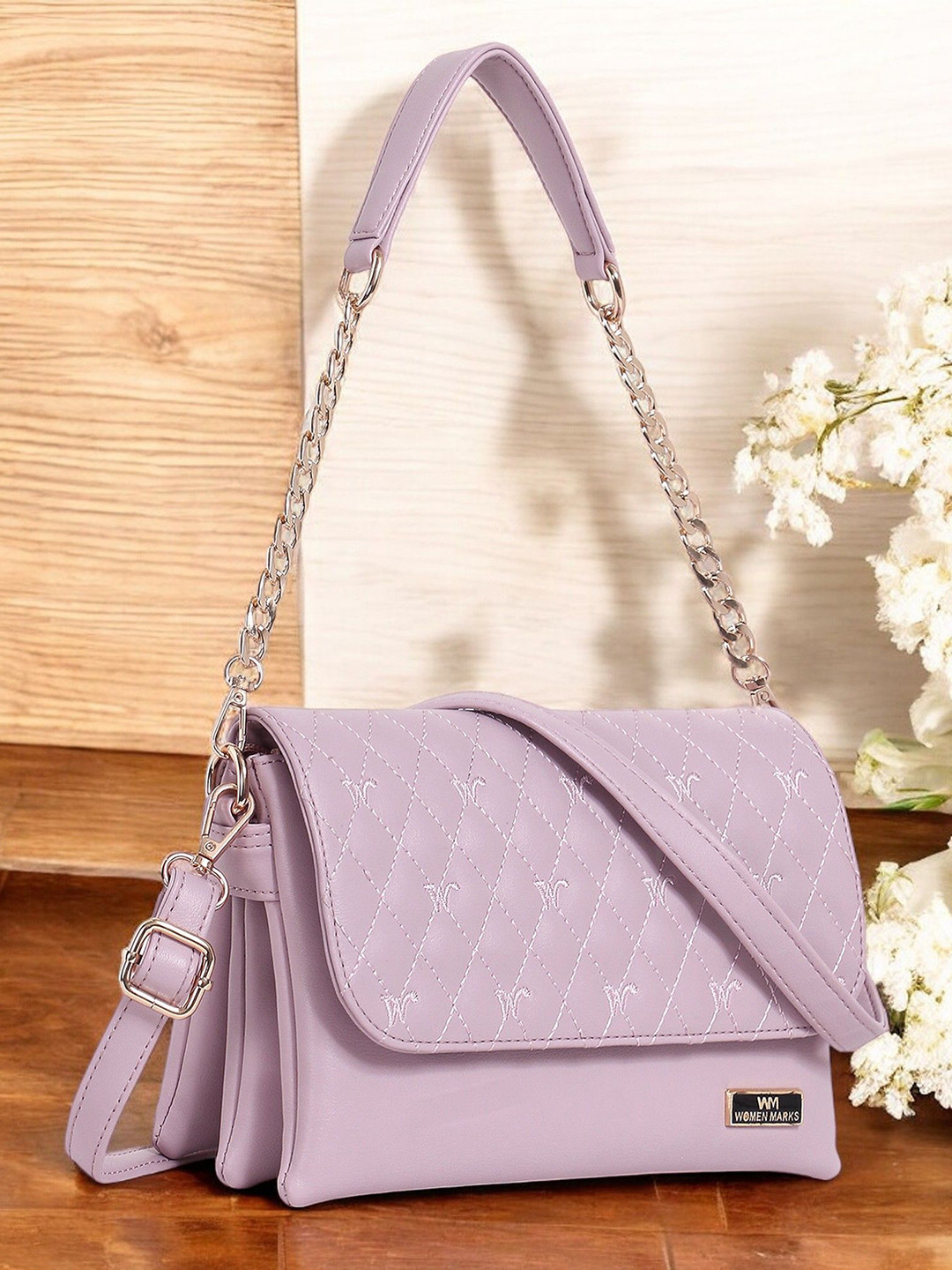 

WOMEN MARKS Women Textured Solid Structured Shoulder Bag, Nude
