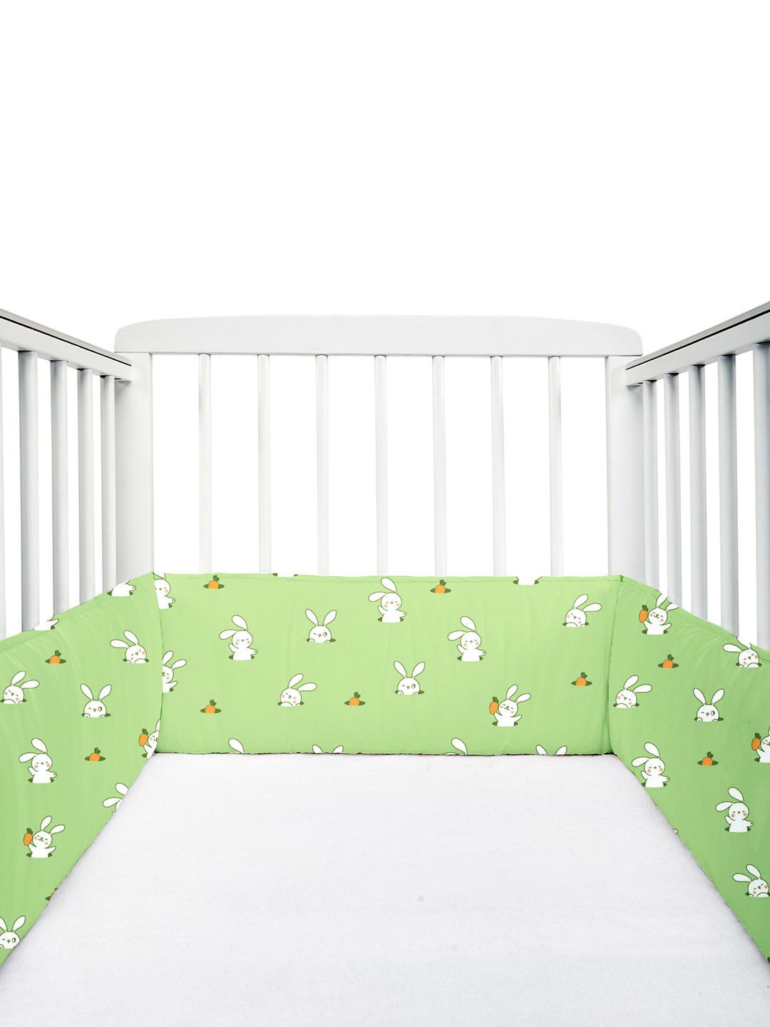 

The White Cradle Kids Printed Cotton Cot Bed Sets, Green