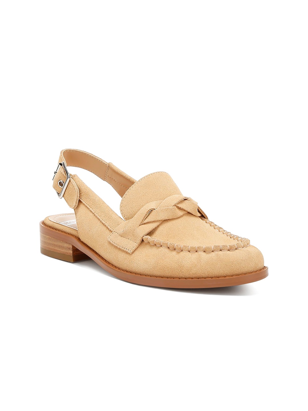 

RAG & CO Women Suede Casual Shoes Loafers, Beige