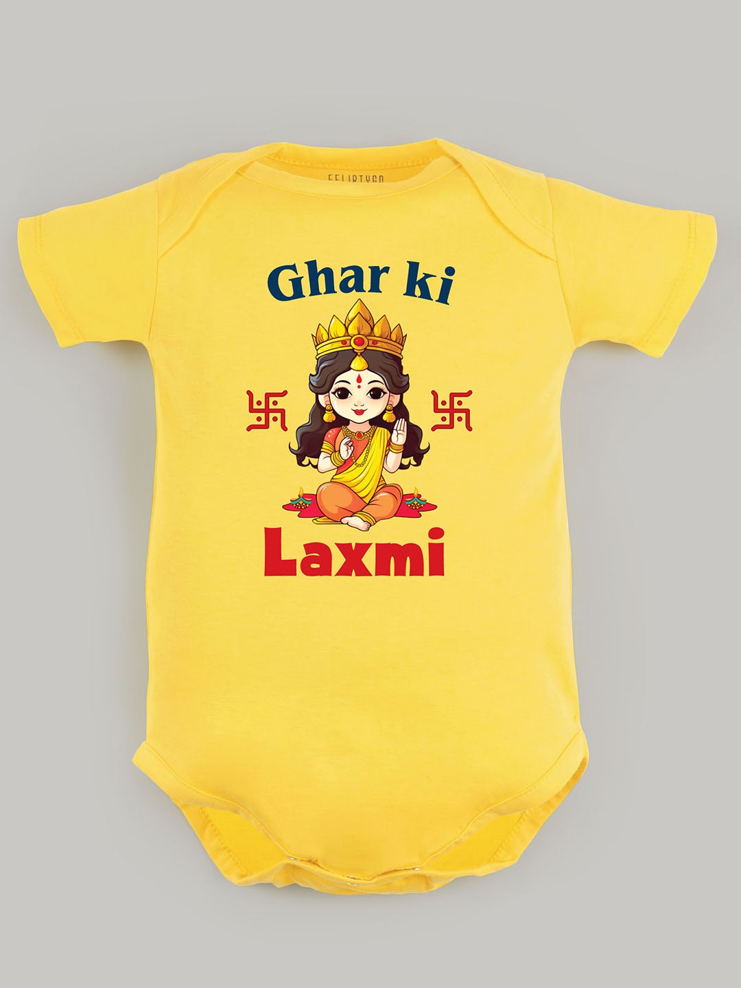 

FFLIRTYGO Kids Printed Cotton Bodysuit, Yellow