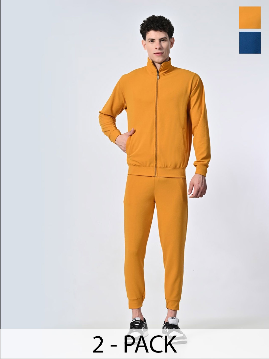 

BAESD Men Solid Pack Of 2 Tracksuits, Blue