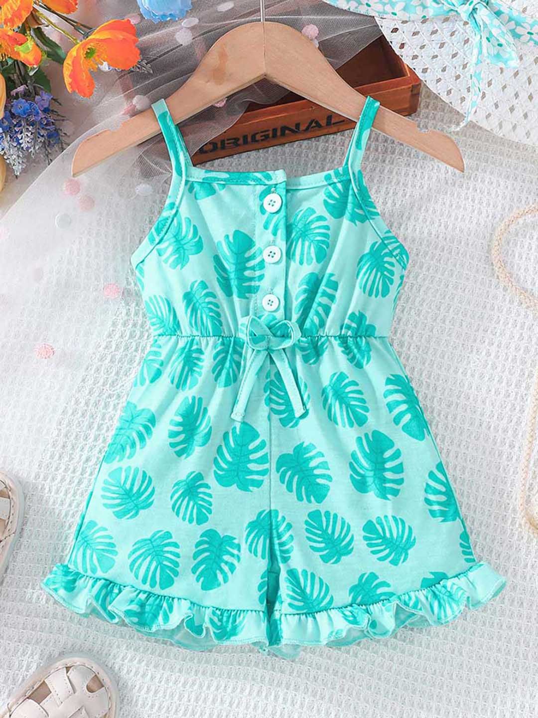 

INCLUD Girls Basic Jumpsuit, Teal