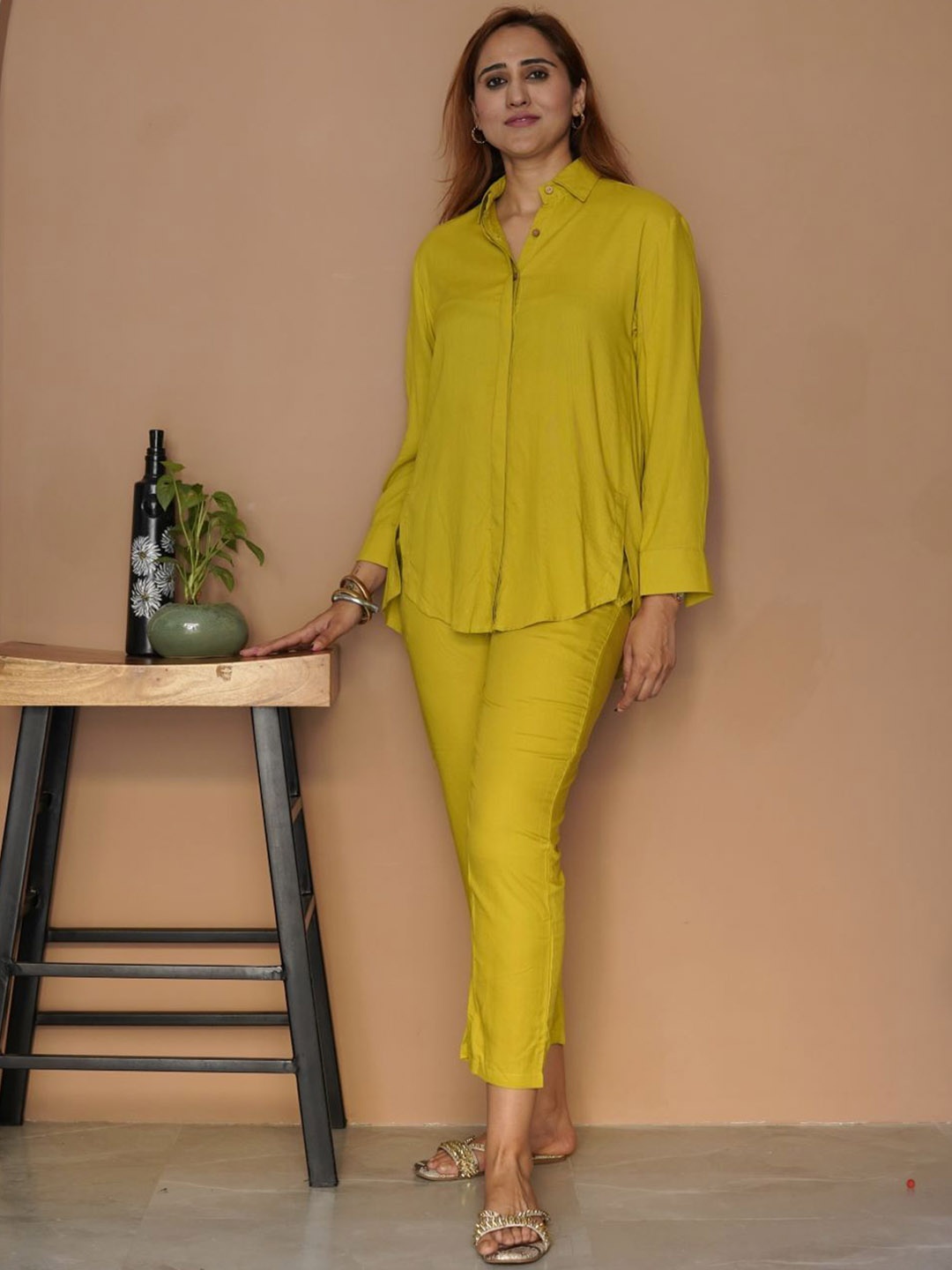 

The Quince Life Pure Cotton Shirt With Trousers, Green
