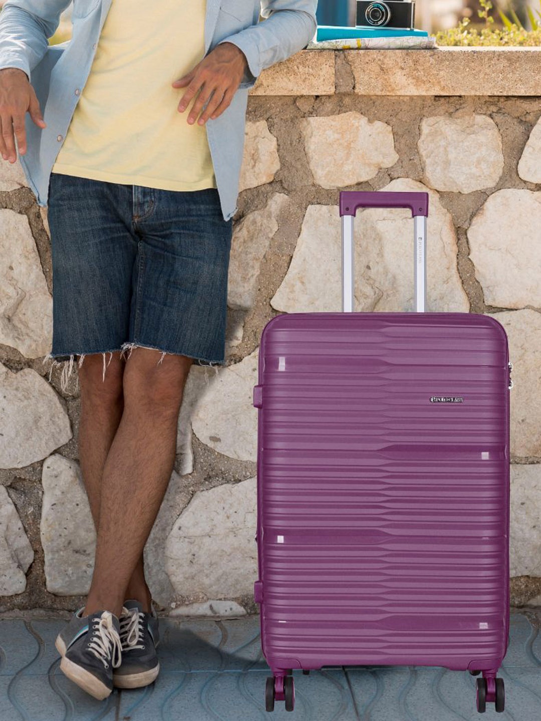 

Polo Class Crown Series Textured Hard-Sided Large Trolley Bag, Purple