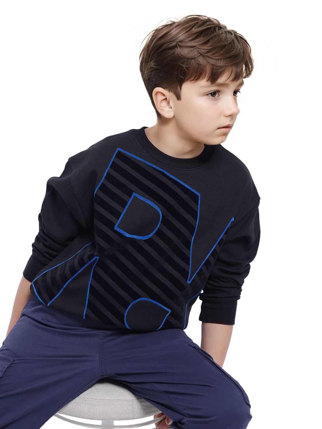 

Rare Ones Boys Printed Pullover Sweatshirt, Black