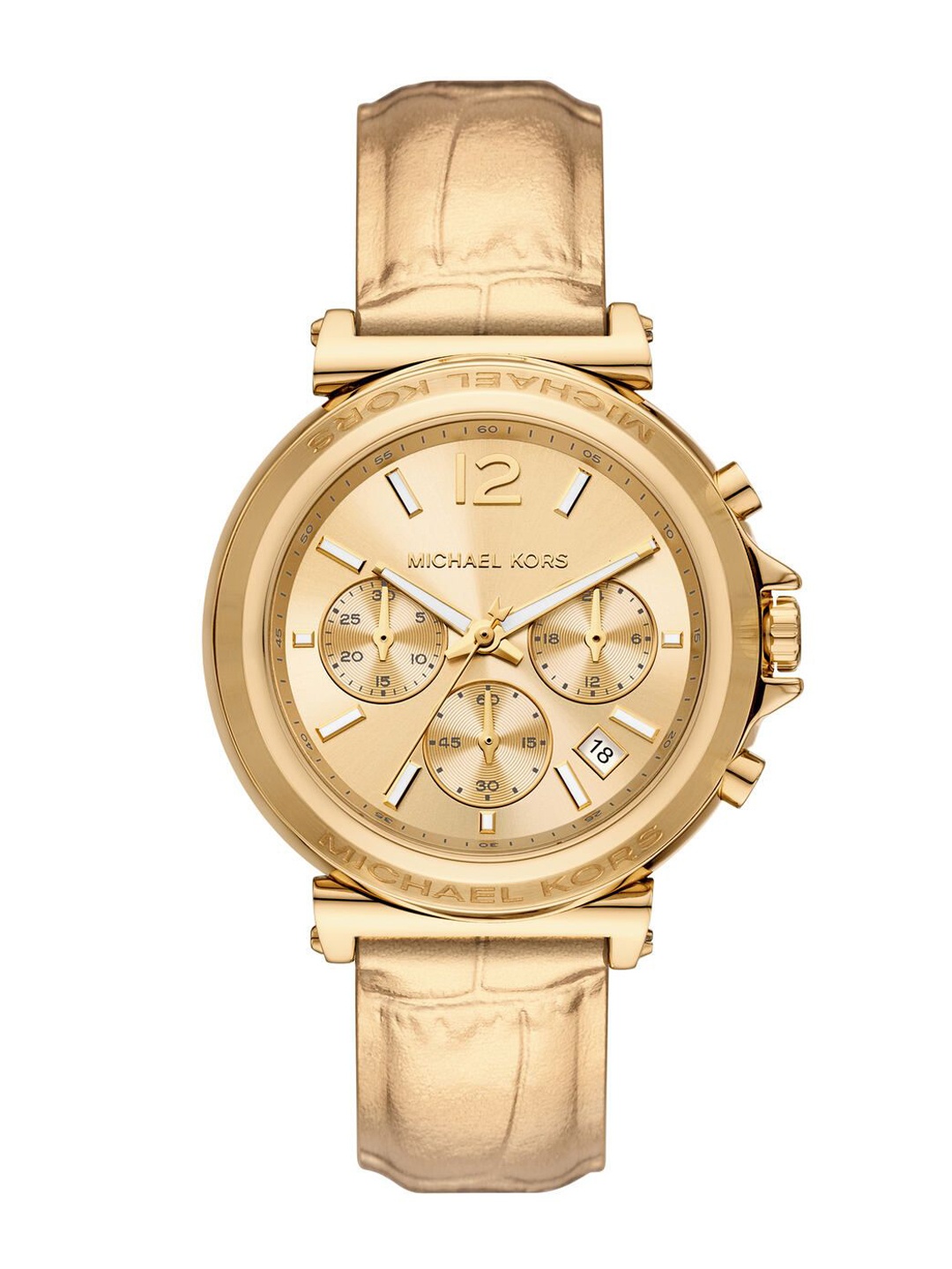 

Michael Kors Women Dial & Leather Straps Analogue Watch AK_MK7508, Gold