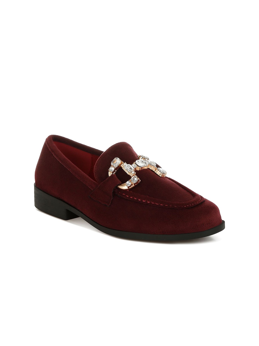 

RAG & CO Women PU Loafers, Burgundy